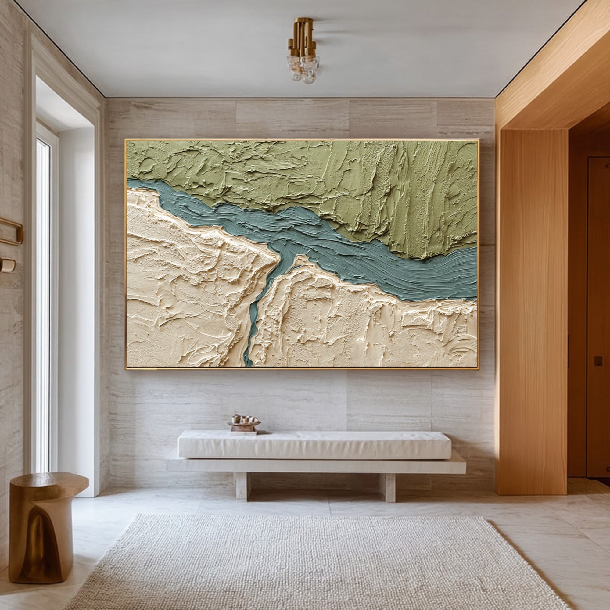 Earthy Large Green Wall Art | KelorArt #CZ 021