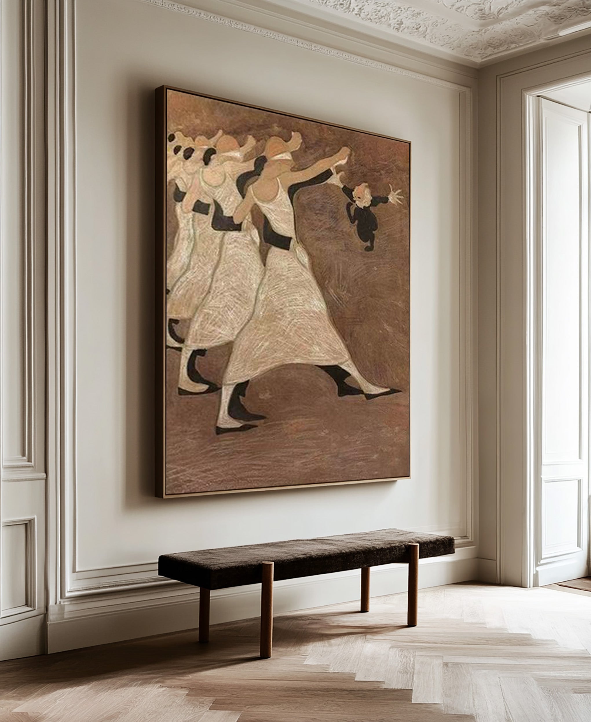Figurative Art with Movement Vintage Color Palette #AG 090