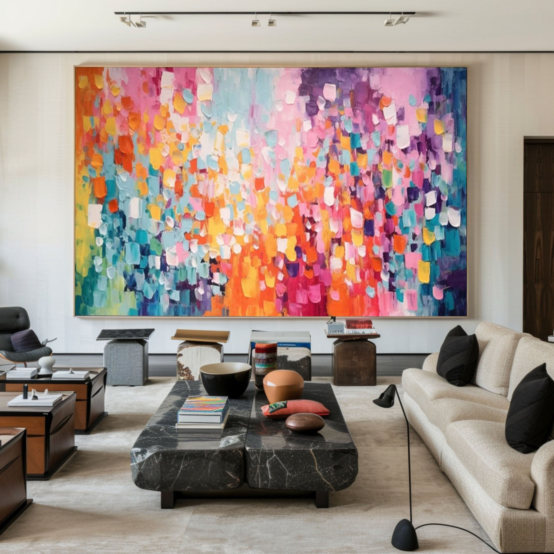 Colorful Abstract Canvas Large Vibrant Wall Art