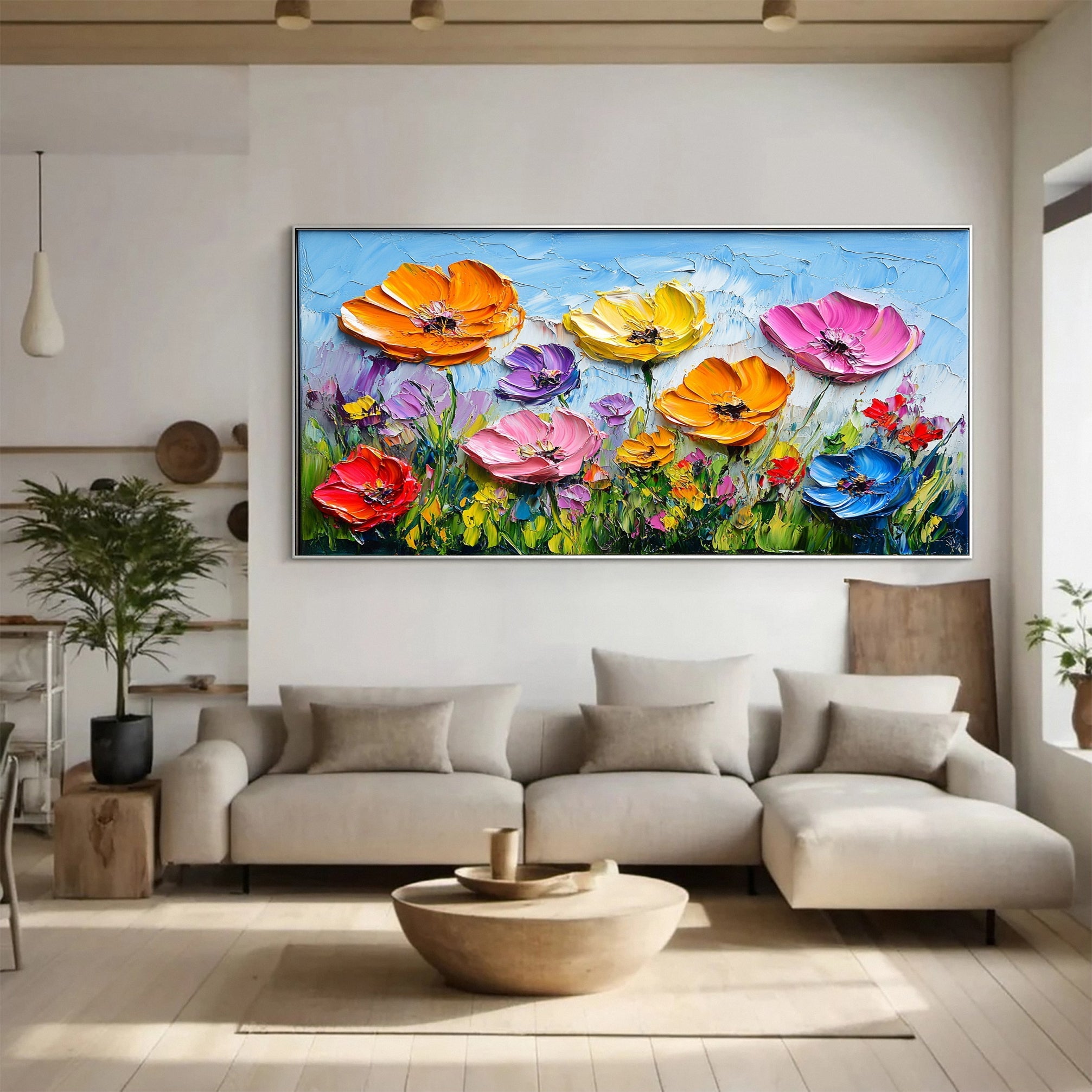 Colorful Textured Flower Landscape for Modern Homes #FB025