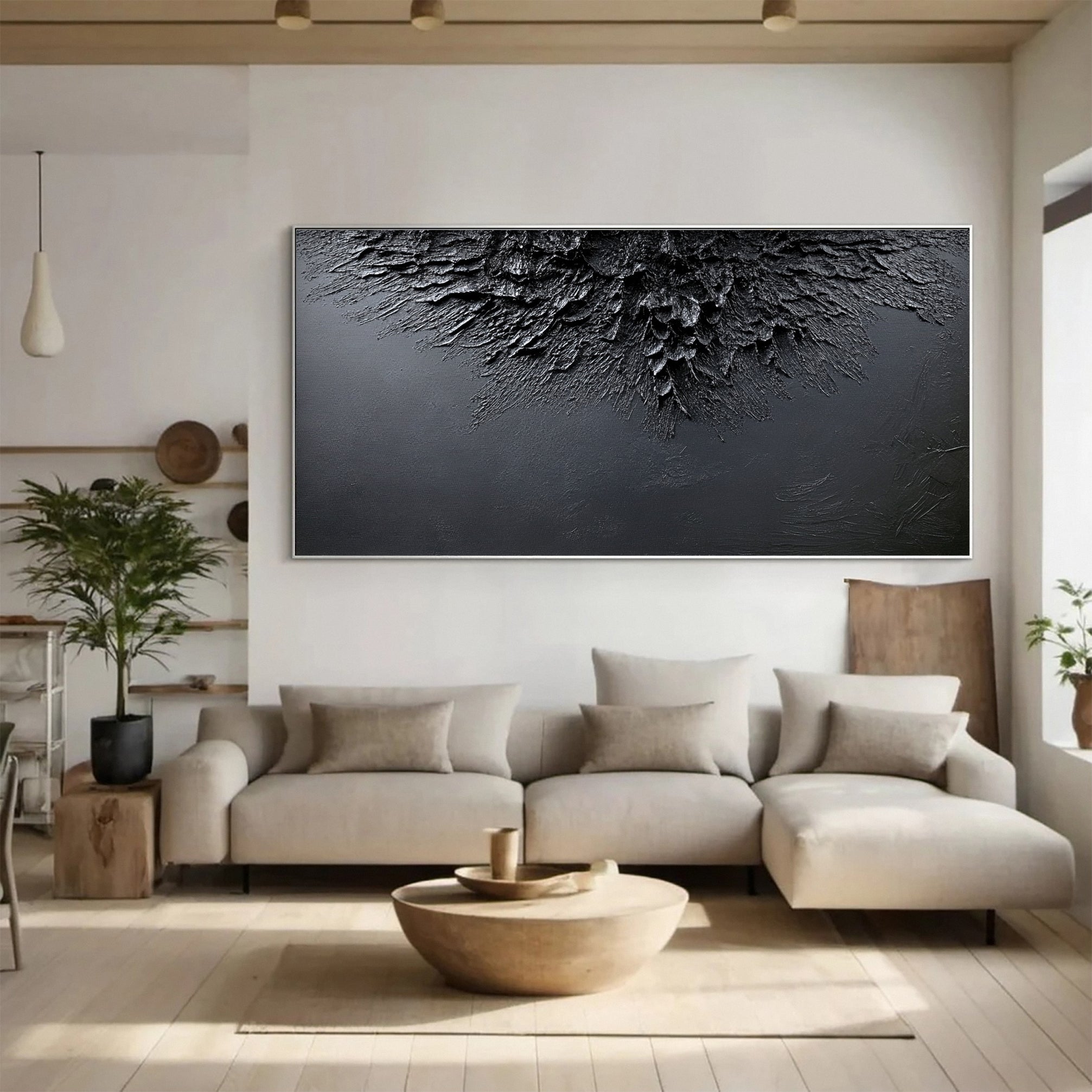 Luxurious Black Texture Artwork for Modern Home #MM114