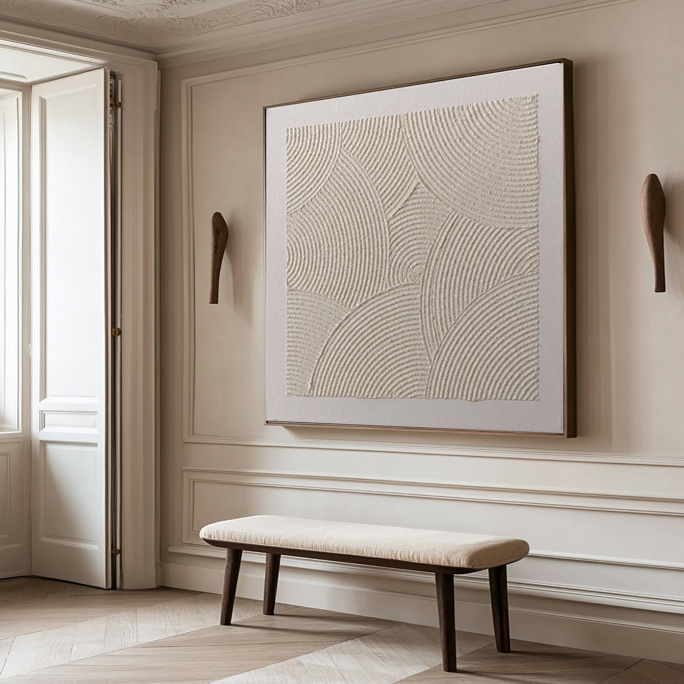 Organic Echoes: Neutral Composition with Imperfect Arcing Forms #MM597