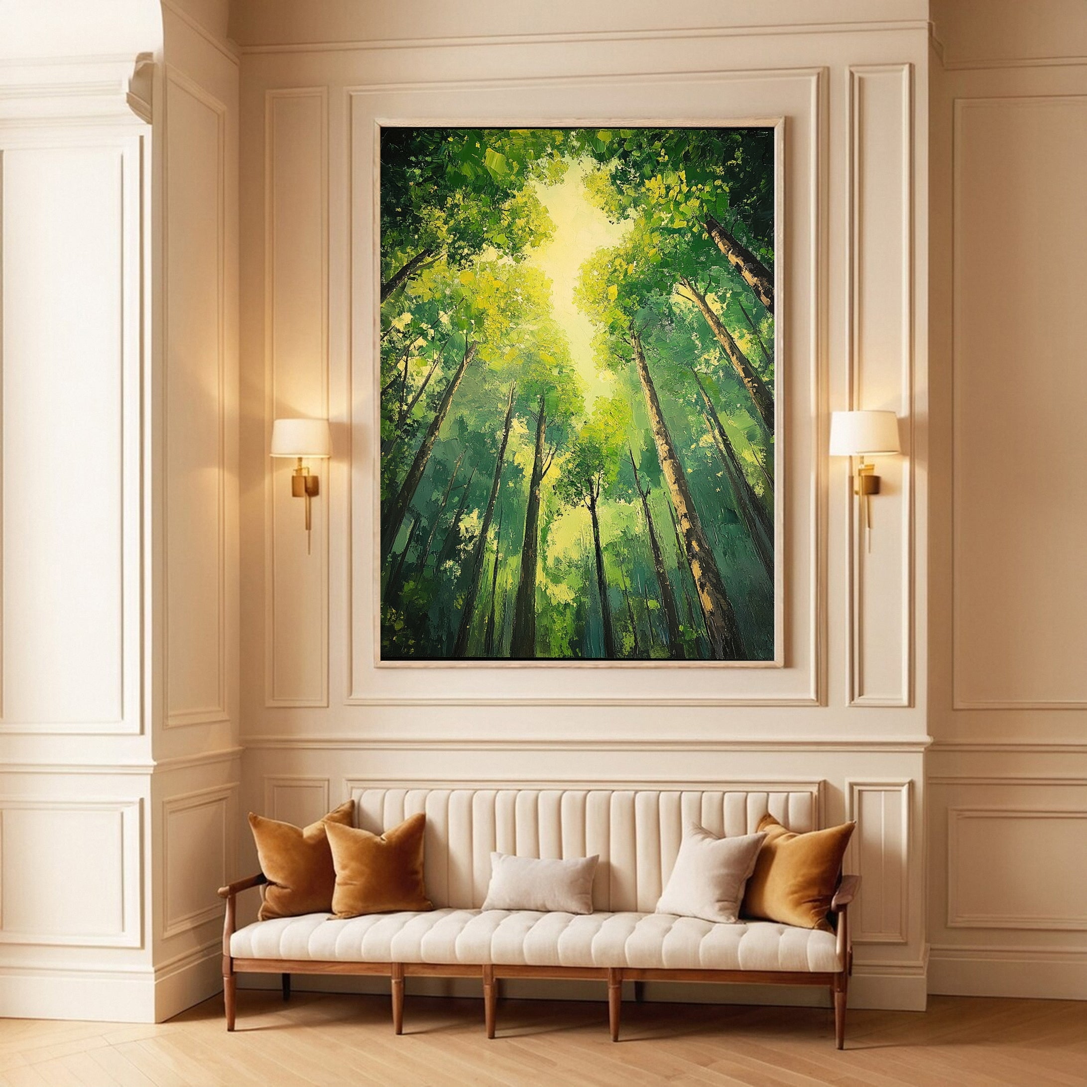 Serene Forest Landscape Painting for Contemporary Home Design #TP039