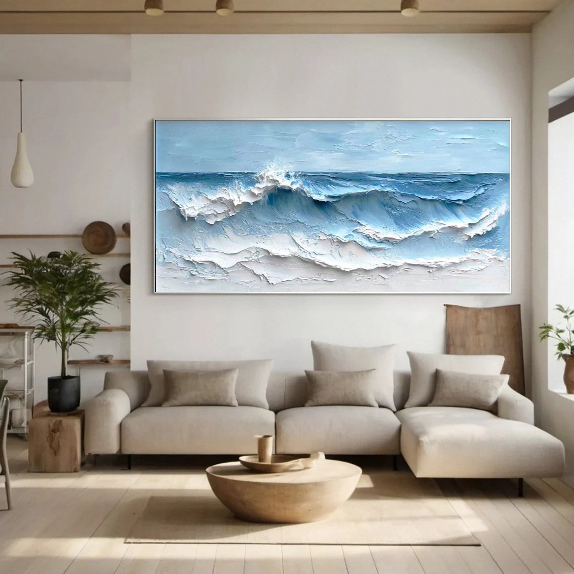 Dynamic Sea Wave Art for Contemporary Living Spaces #OP014