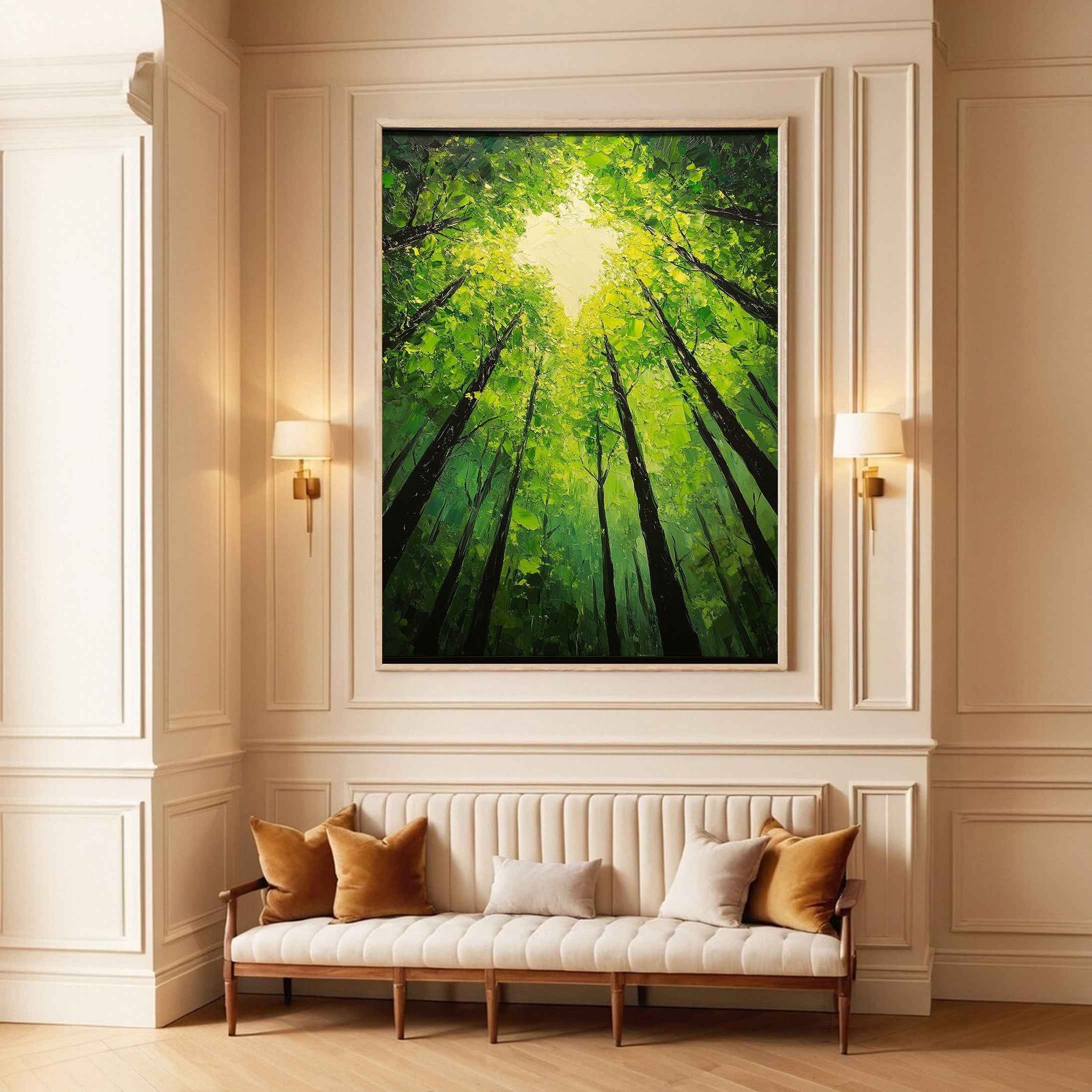 Modern Nature Tree Wall Art for Elegant Living Rooms