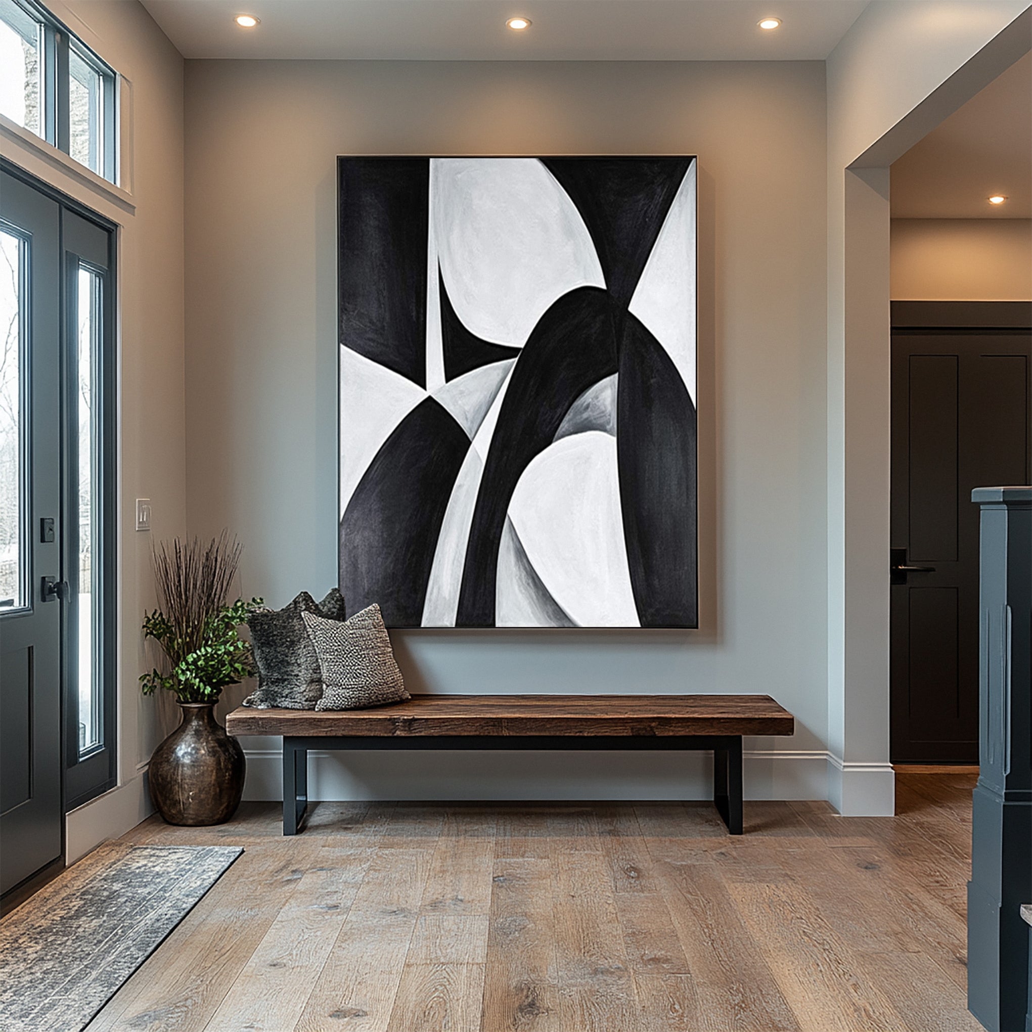 Black and White Abstract in the Spirit of Cecil Touchon #MM618