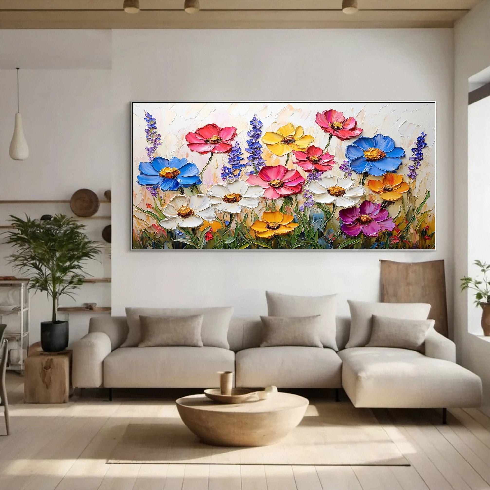 Elegant Colorful Bloom Wall Art for Modern Living Spaces #FB028