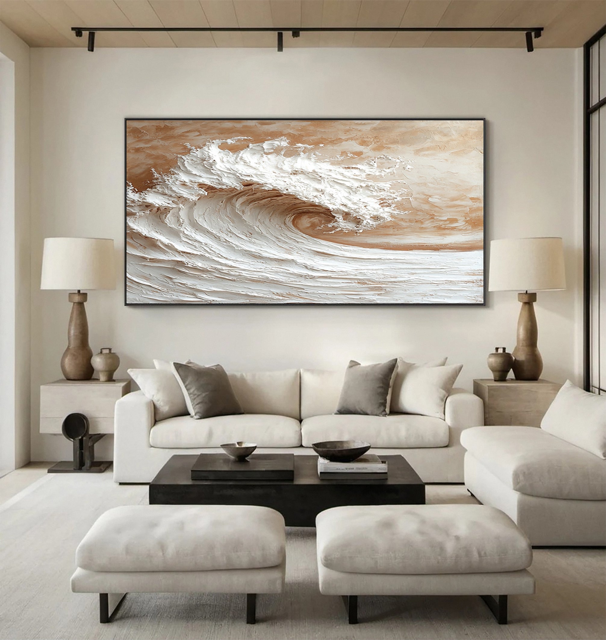 Textured Ocean Abstract Large Wall Hanging #AG 038