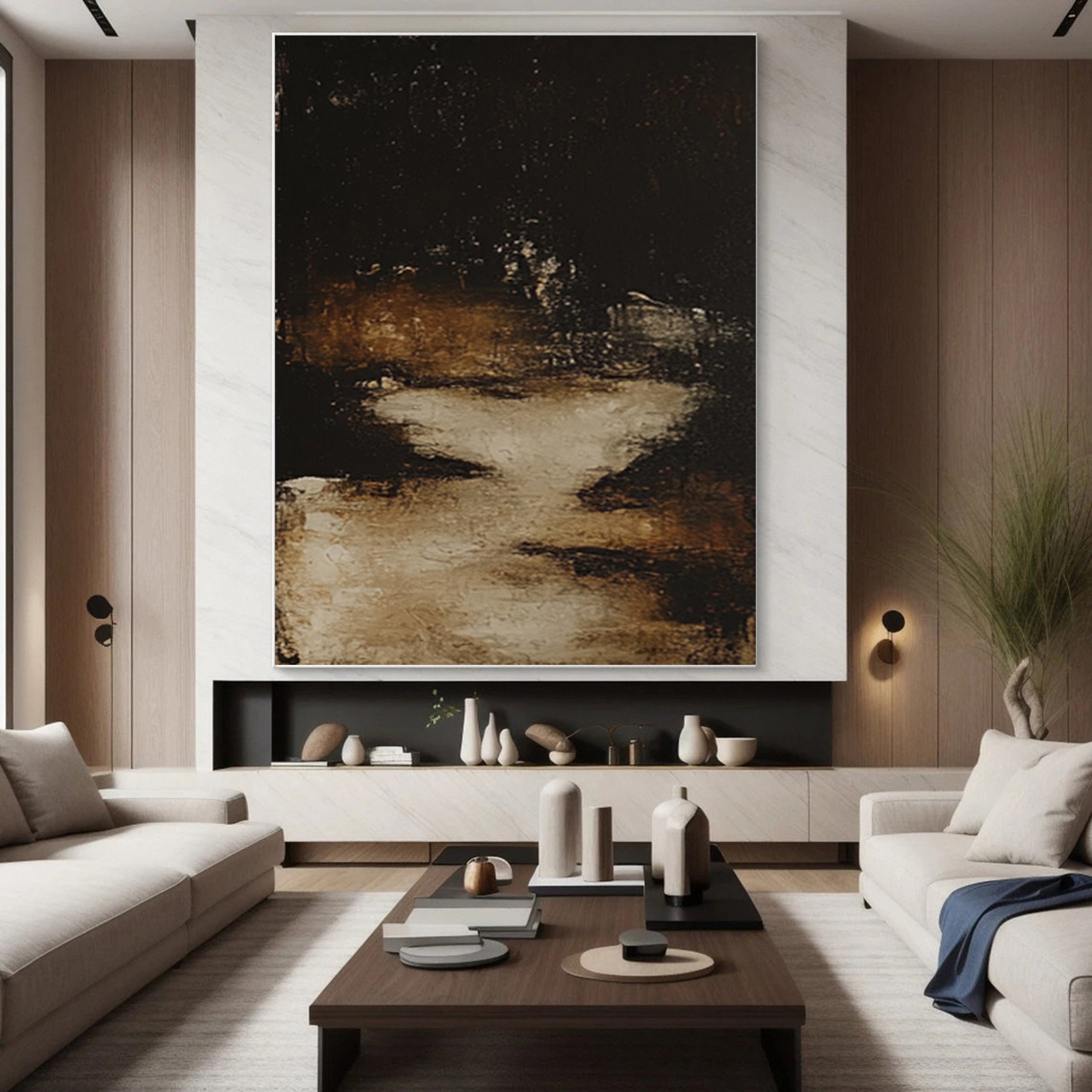 Dark and Earthy Abstract Art