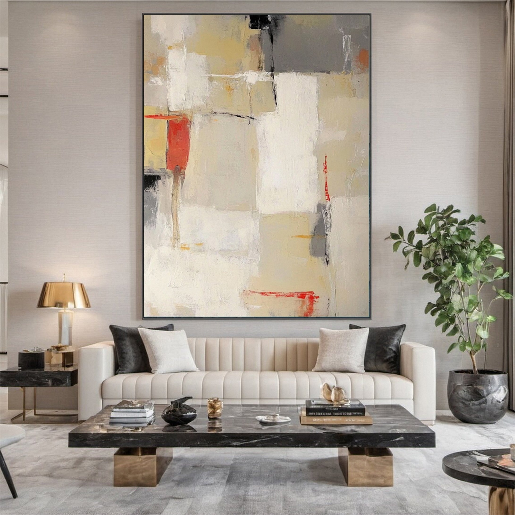 Large Contemporary Abstract Canvas for Modern House #MC025