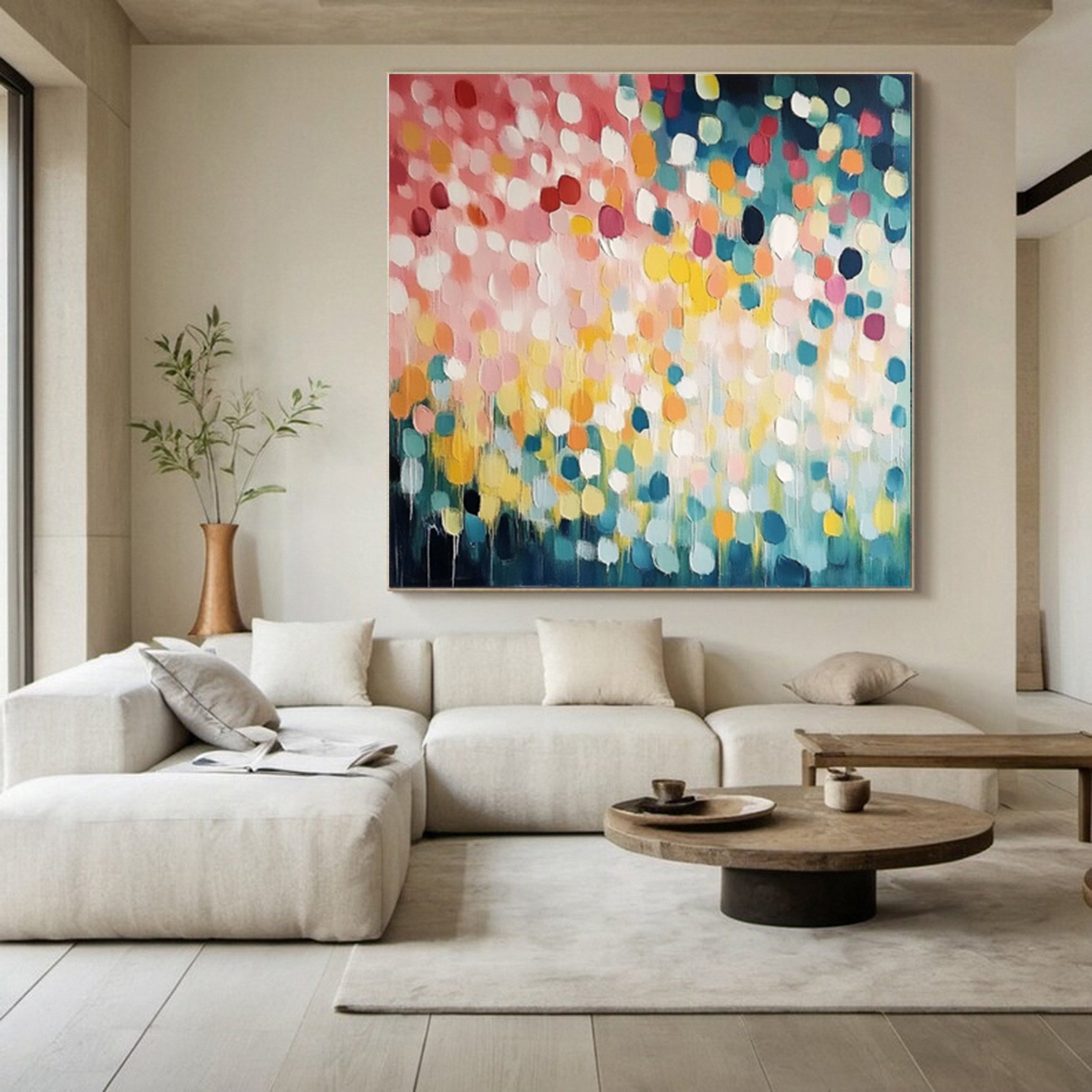 Vibrant Abstract Wall Art Colorful Modern Canvas #MM156