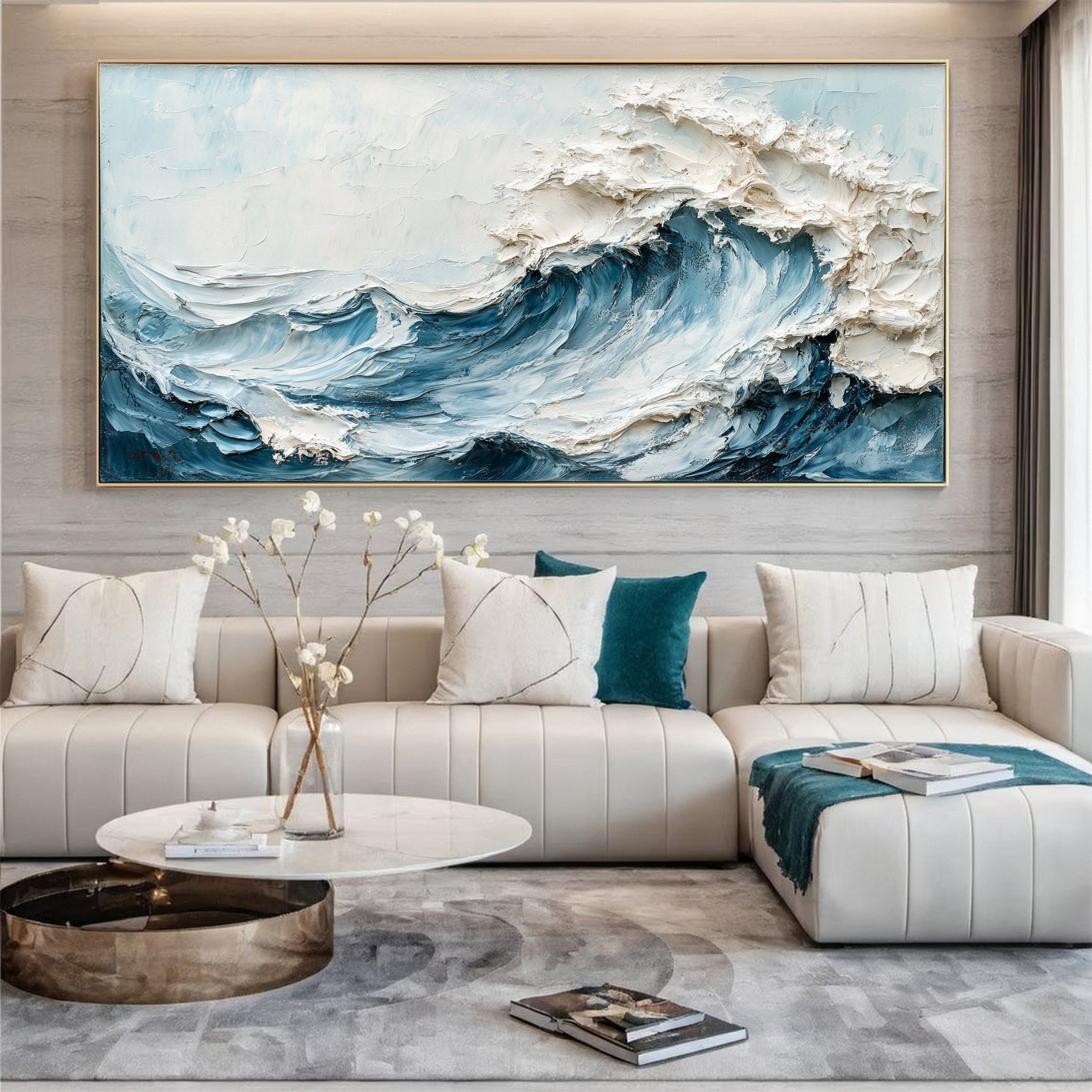 Chic Ocean-Inspired Canvas Art for Stylish Homes #OP021