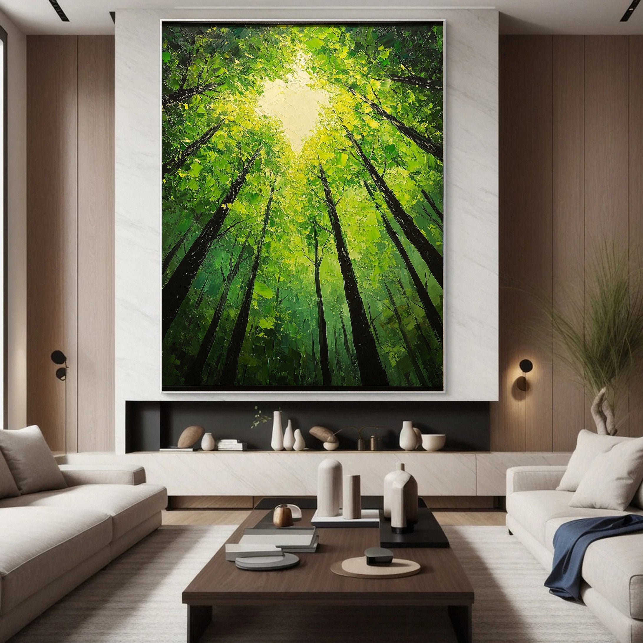 Modern Nature Tree Wall Art for Elegant Living Rooms #TP038