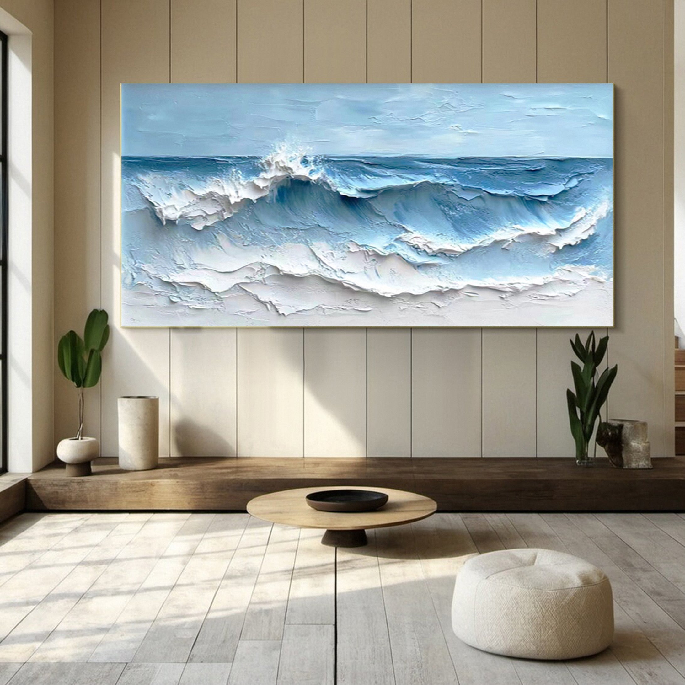 Dynamic Sea Wave Art for Contemporary Living Spaces #OP014