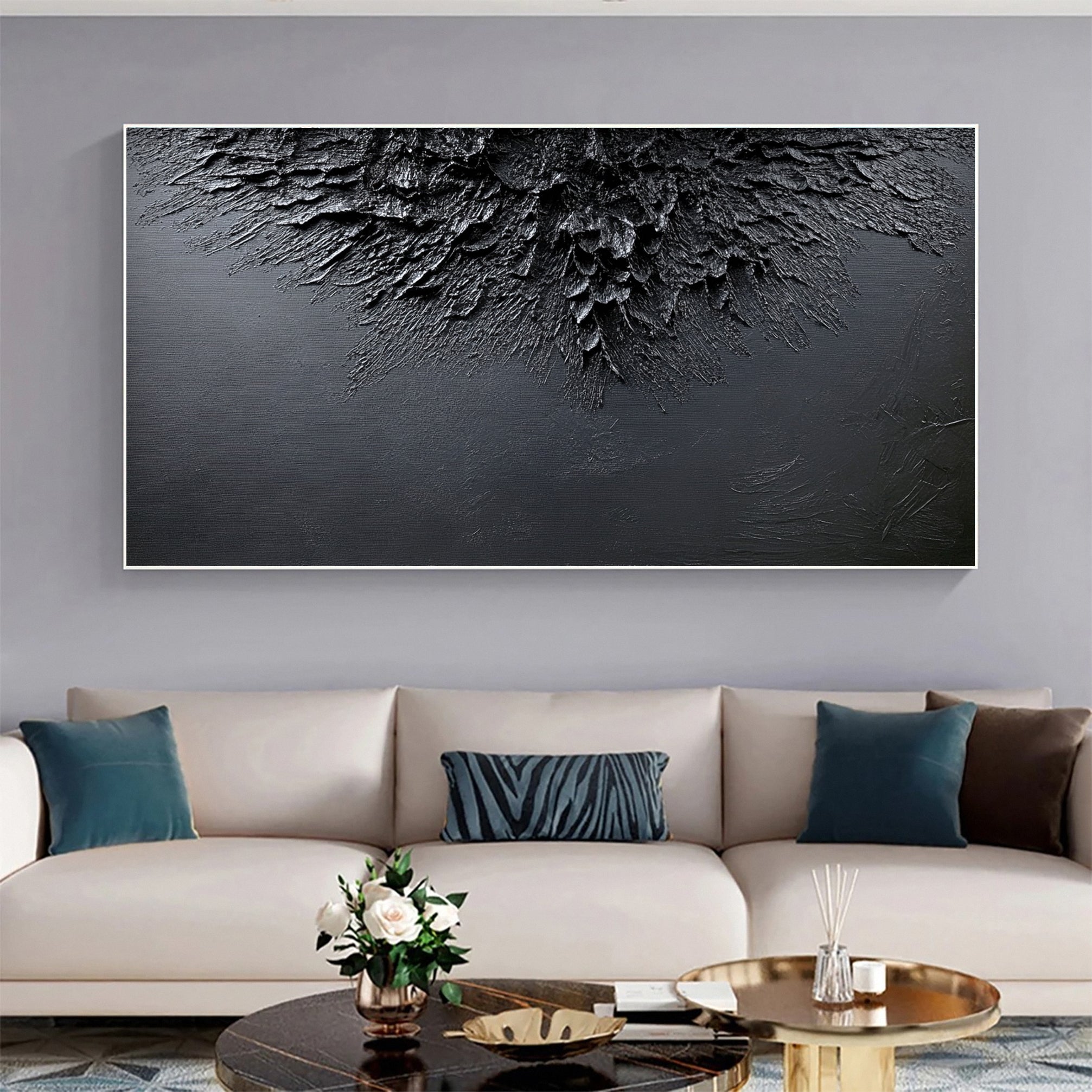 Luxurious Black Texture Artwork