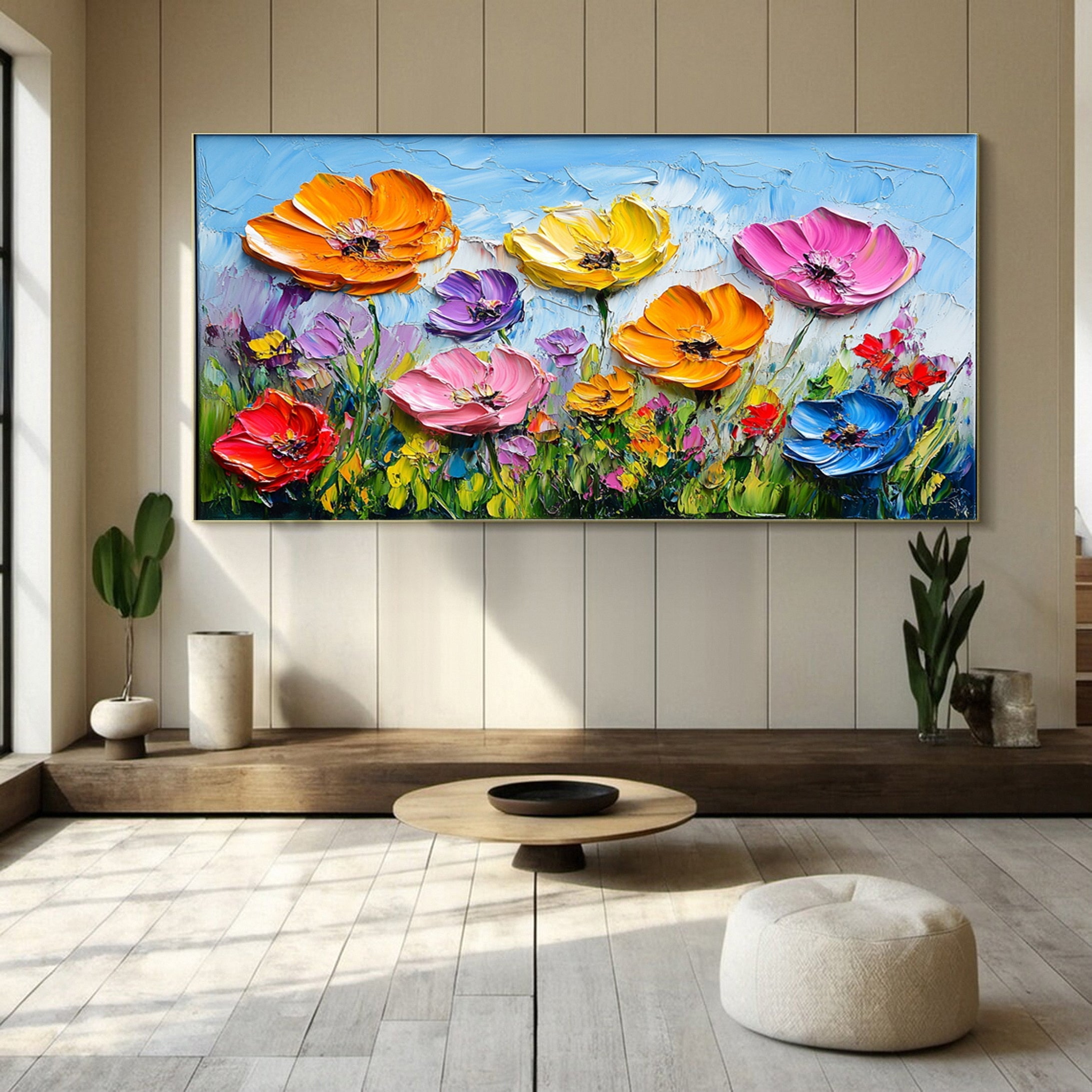 Colorful Textured Flower Landscape for Modern Homes #FB025