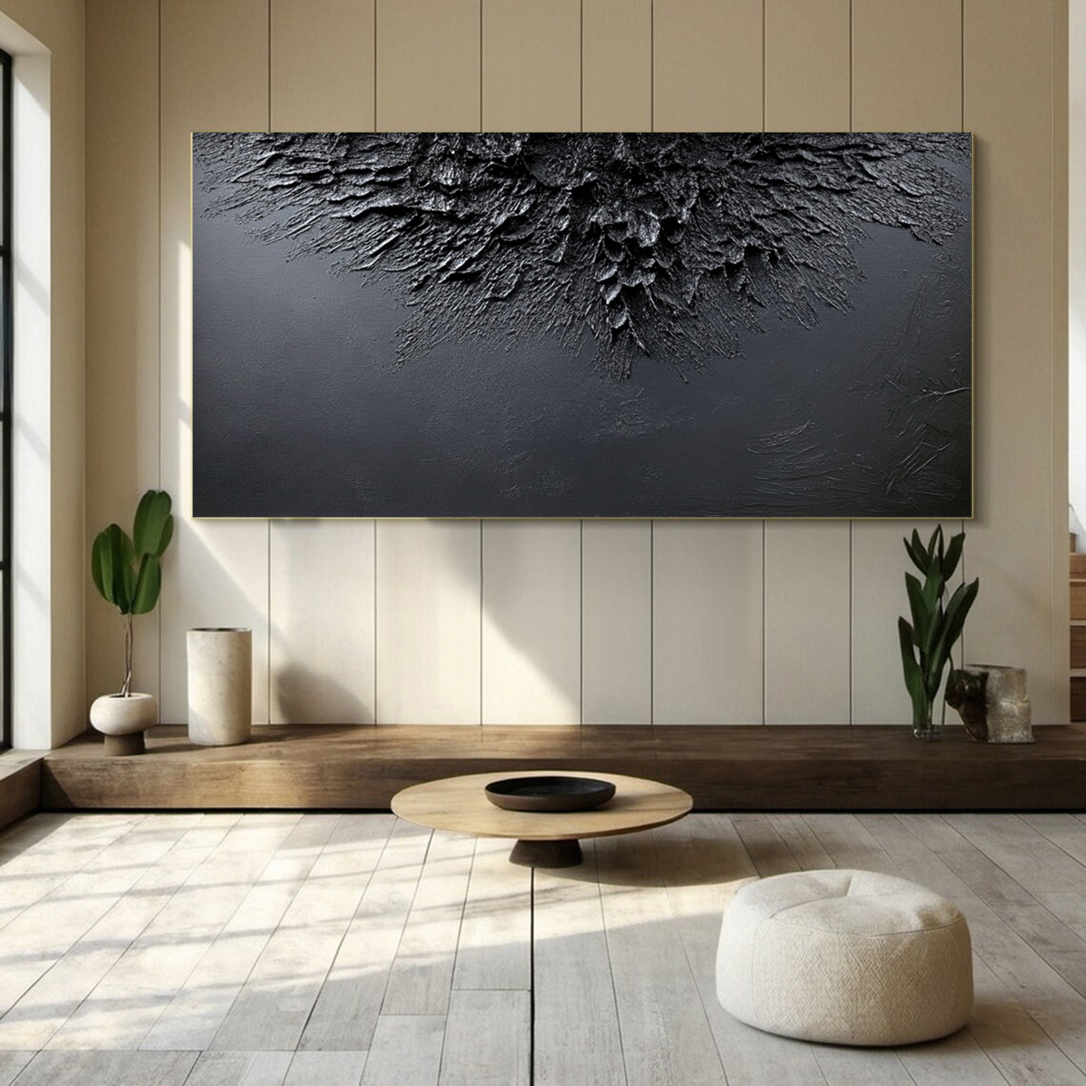 Luxurious Black Texture Artwork for Modern Home #MM114