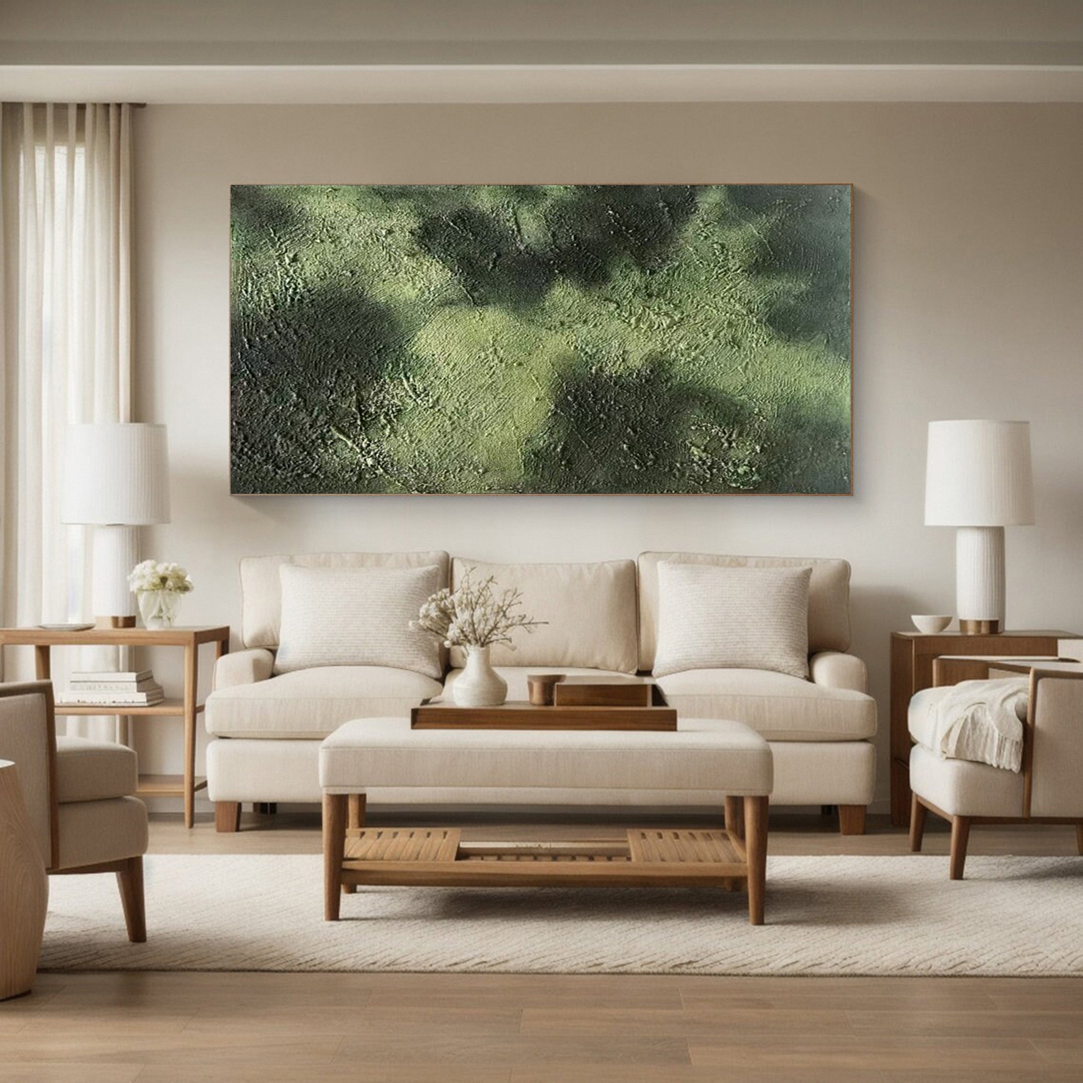 Breaking Crest in Shadow and Light: Modern Textured Ocean Art #MM634
