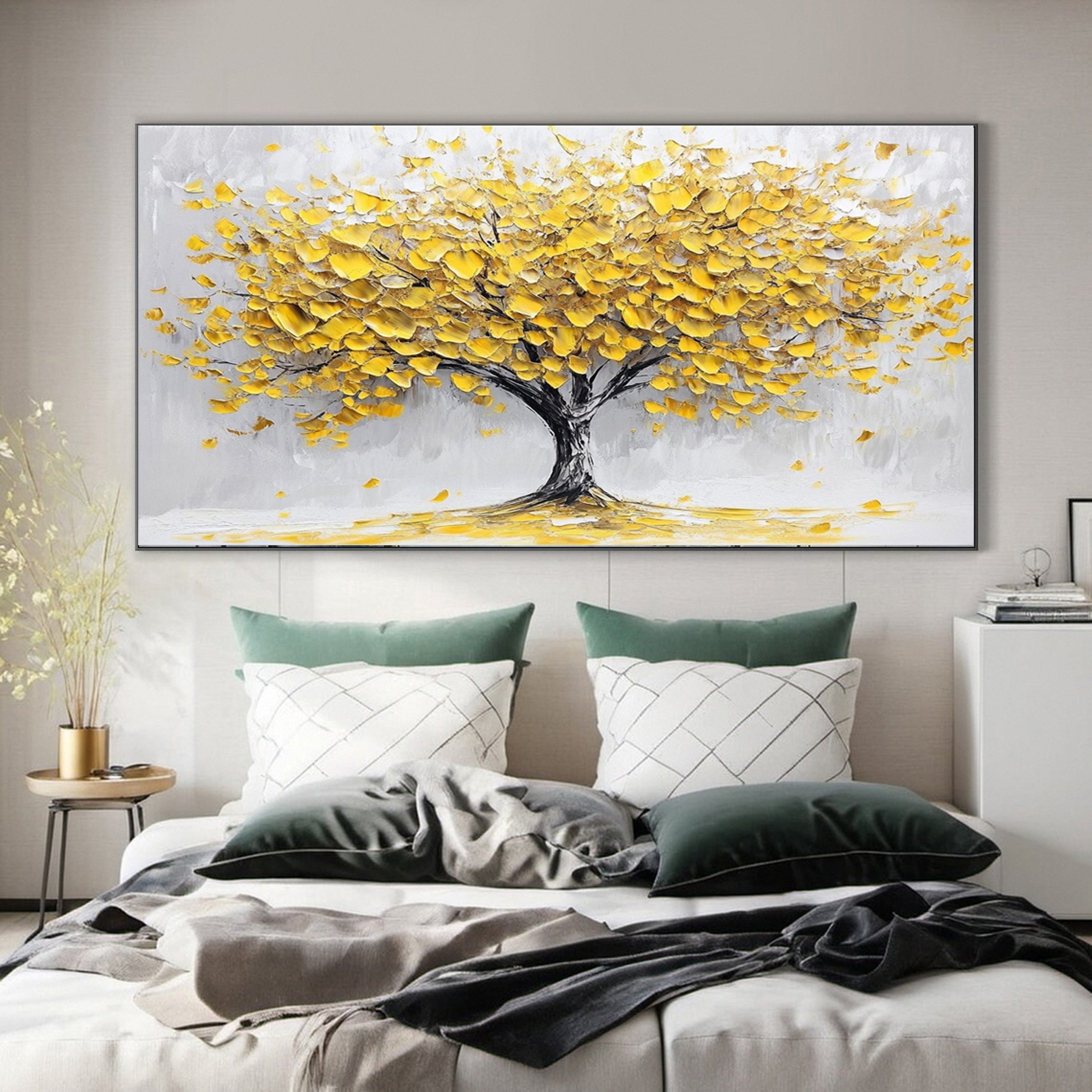 Golden Autumn Leaves Wall Art