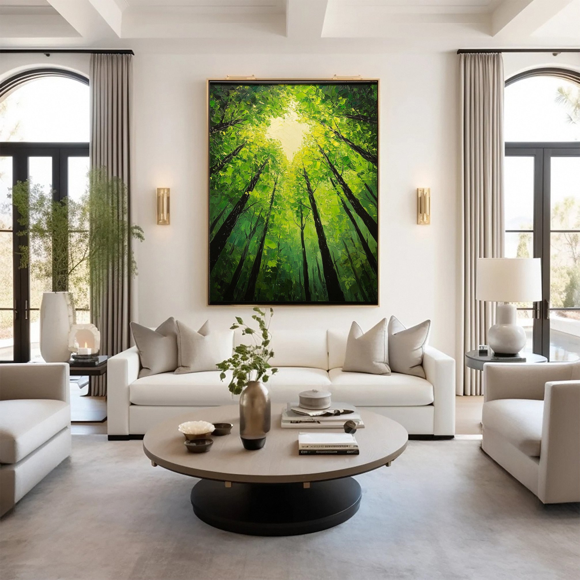 Modern Nature Tree Wall Art for Elegant Living Rooms #TP038