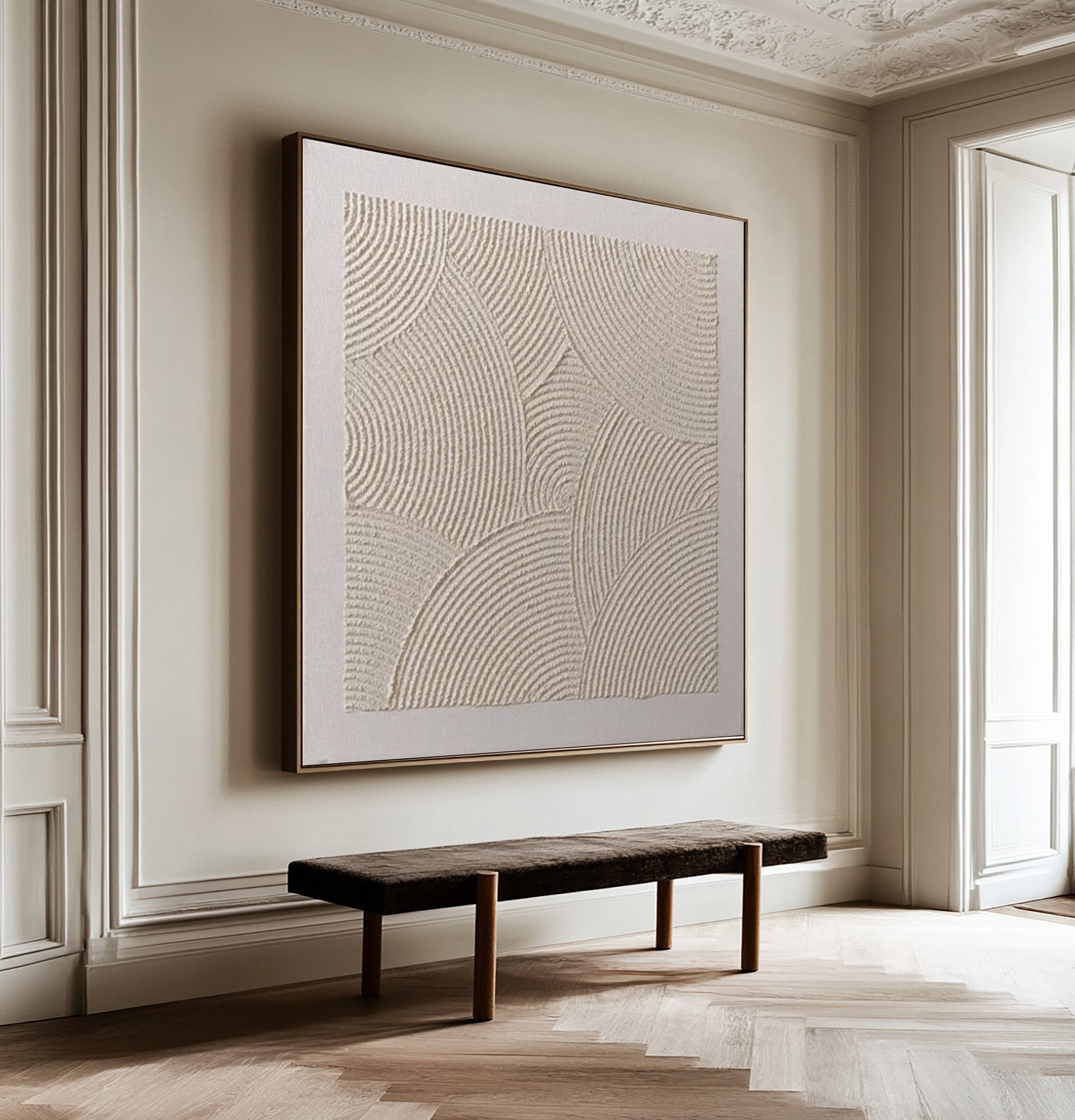 Organic Echoes: Neutral Composition with Imperfect Arcing Forms #MM597