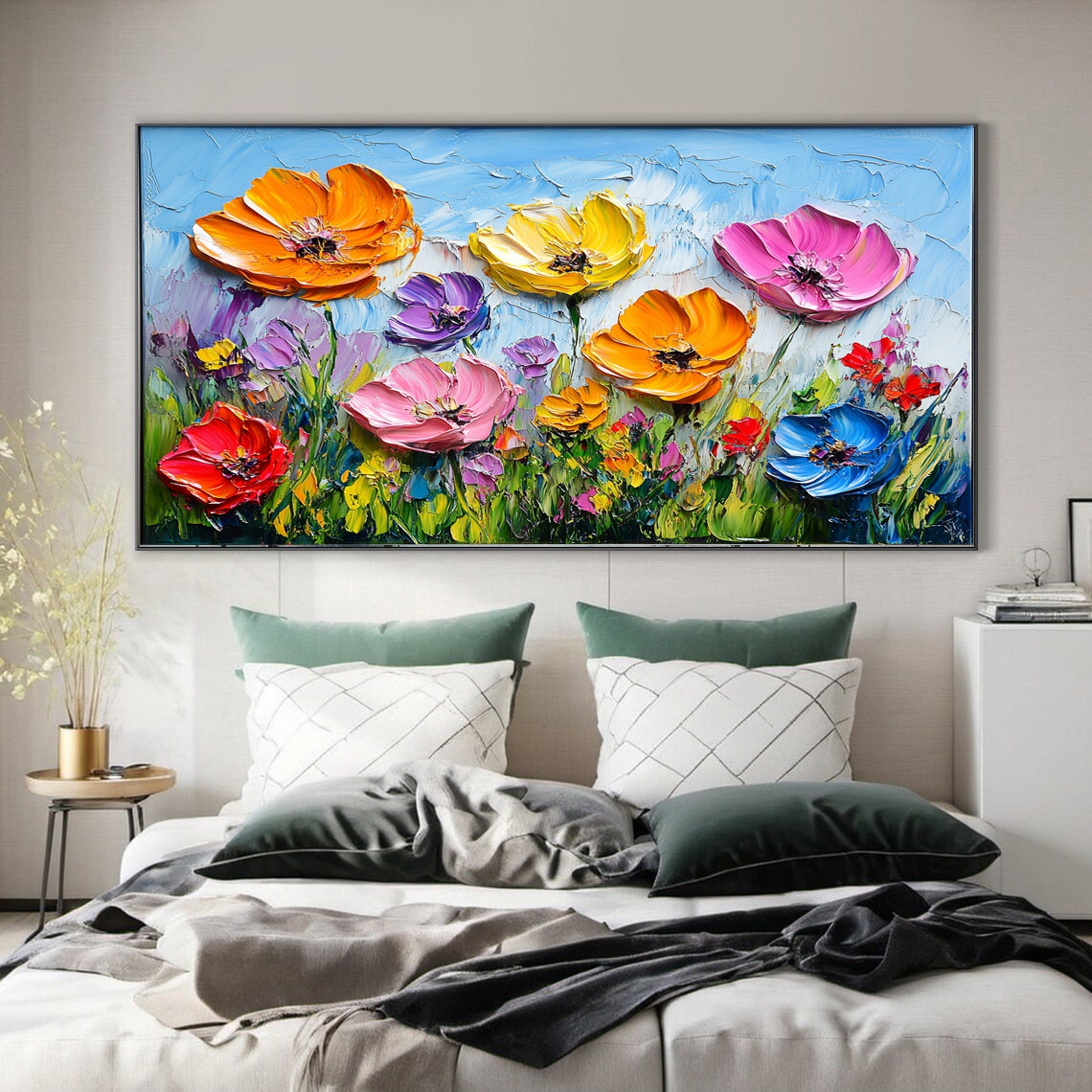 Colorful Textured Flower Landscape for Modern Homes #FB025