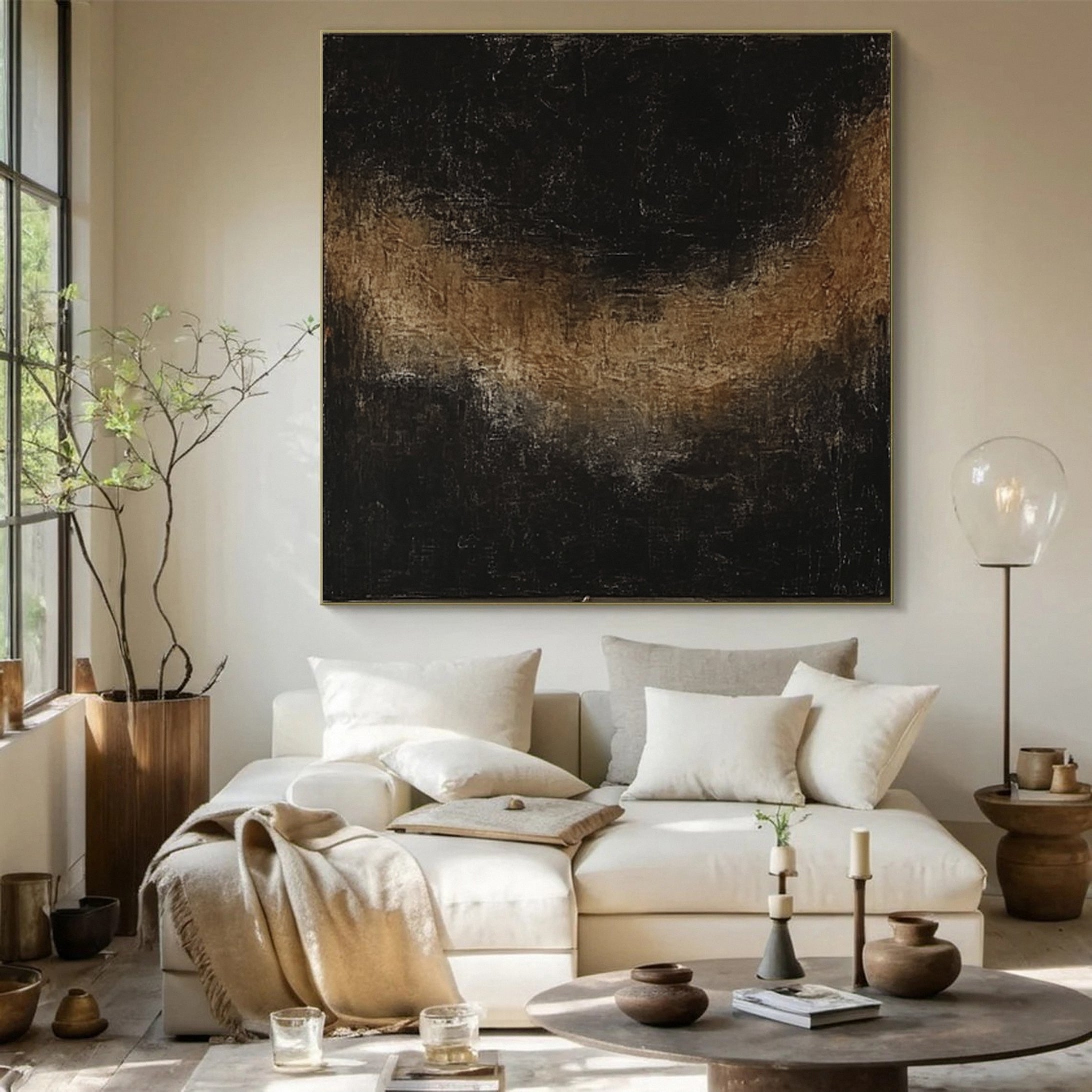 Contemporary Abstract Art in Dark Tones