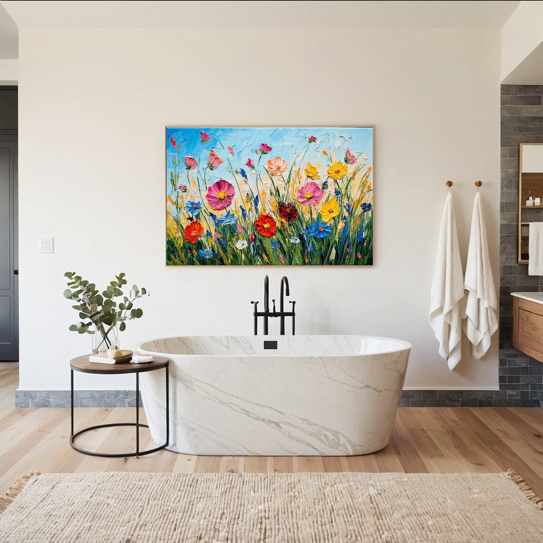 Colorful Flower Canvas Art for Stylish Living Rooms Decor #FB026