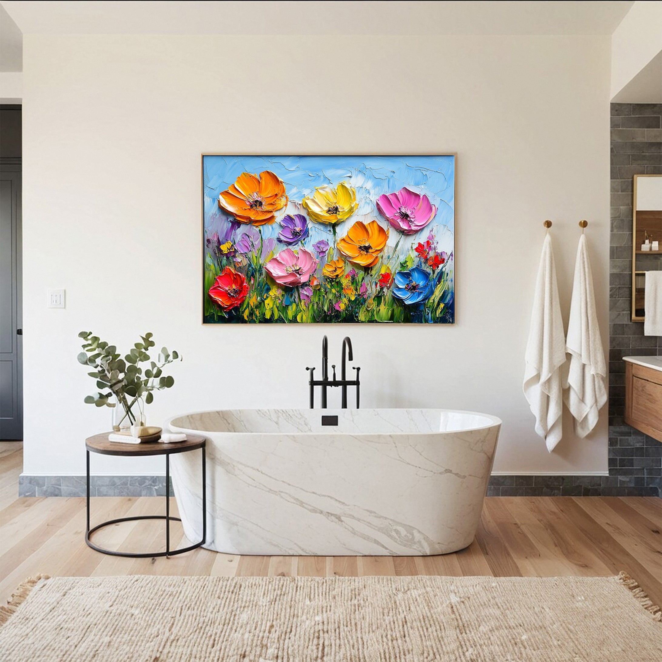 Colorful Textured Flower Landscape for Modern Homes #FB025