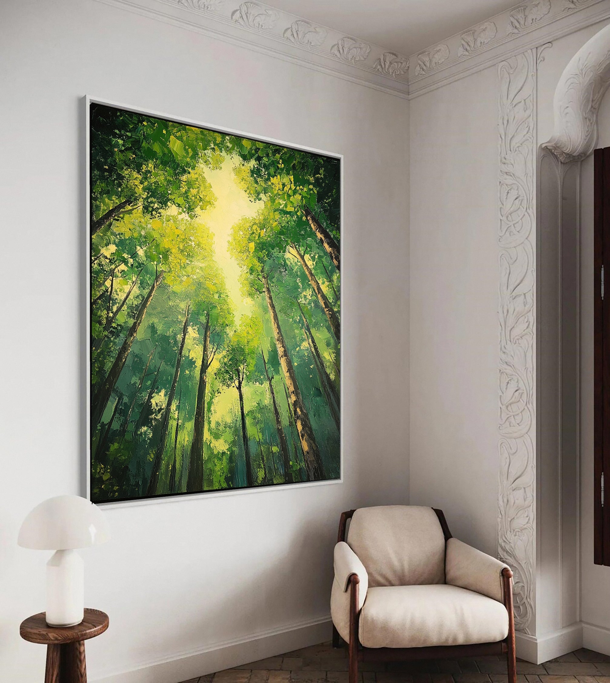 Serene Forest Landscape Painting for Contemporary Home Design #TP039