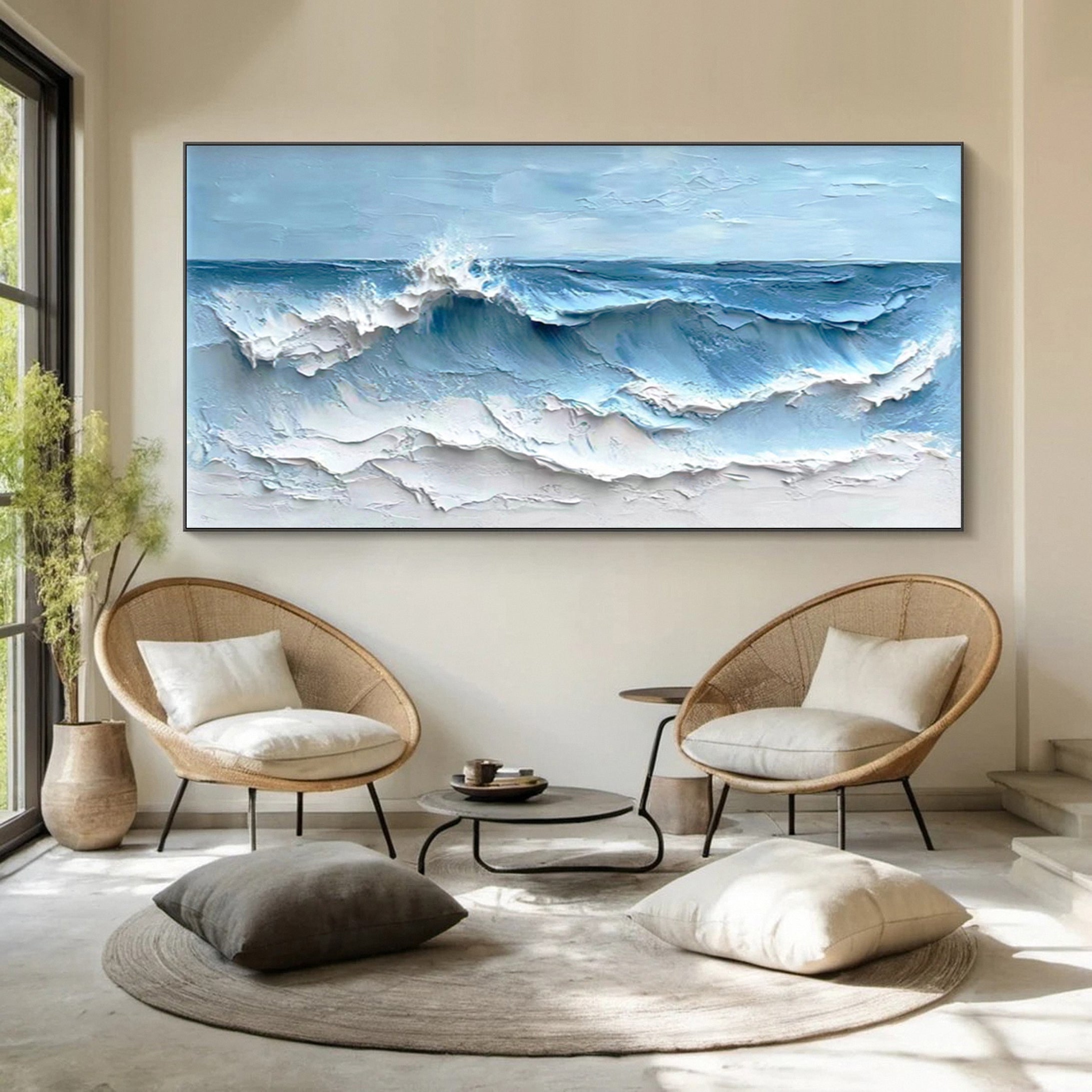 Dynamic Sea Wave Art for Contemporary Living Spaces #OP014