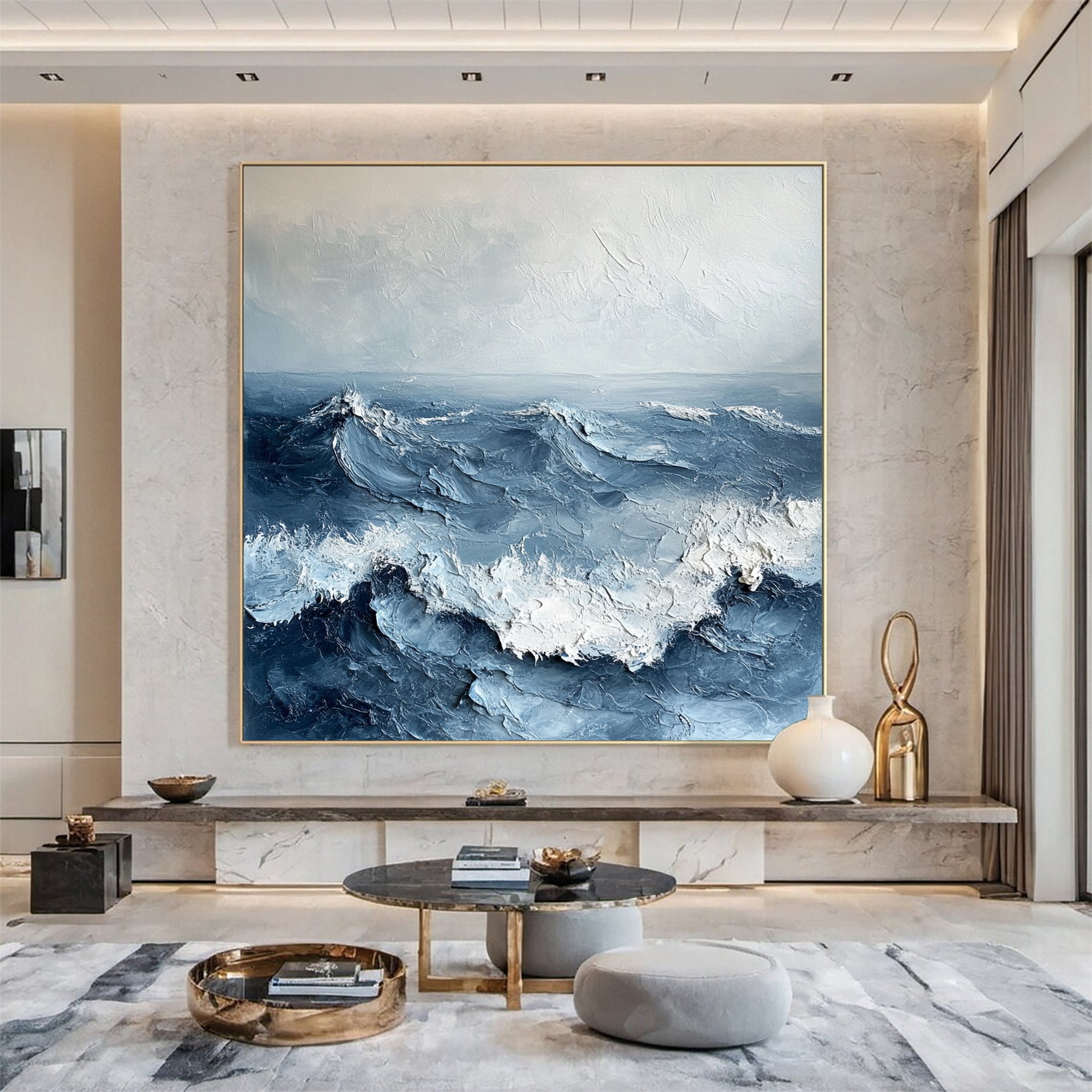 Abstract Ocean Canvas Art