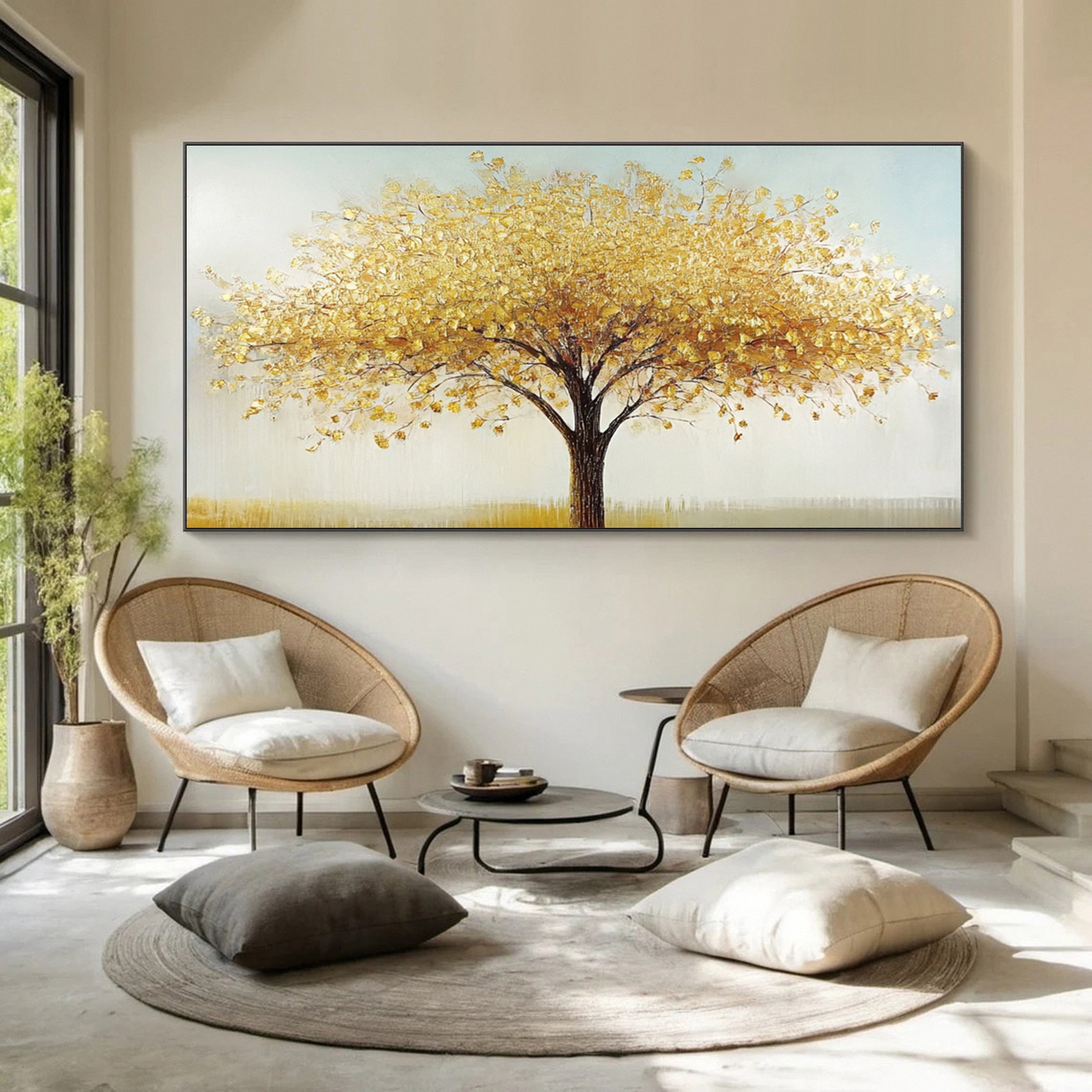 Golden Tree Wall Art