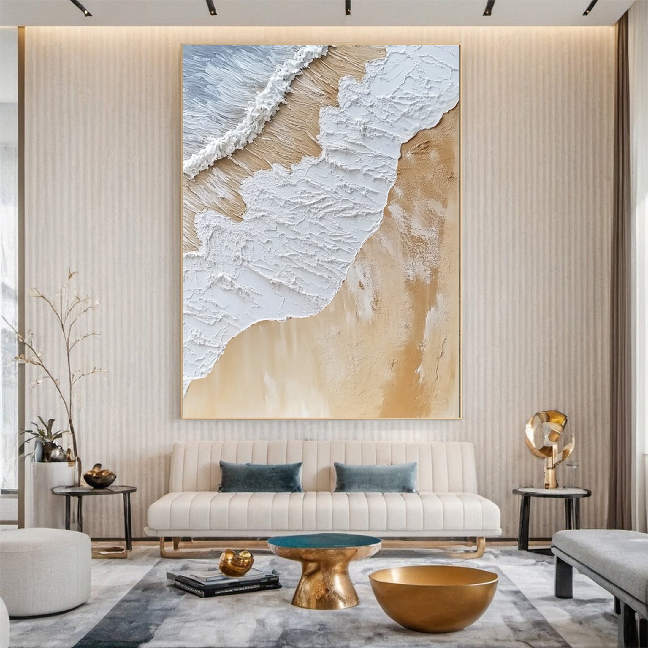 Textured Beach Canvas Abstract Coastal