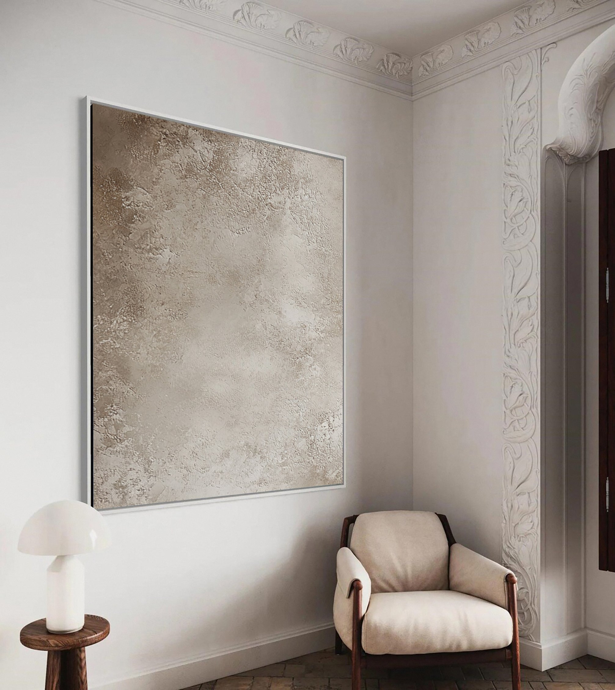 Neutral Tone Wabi Sabi Wall Art for Elegant Spaces #AB028