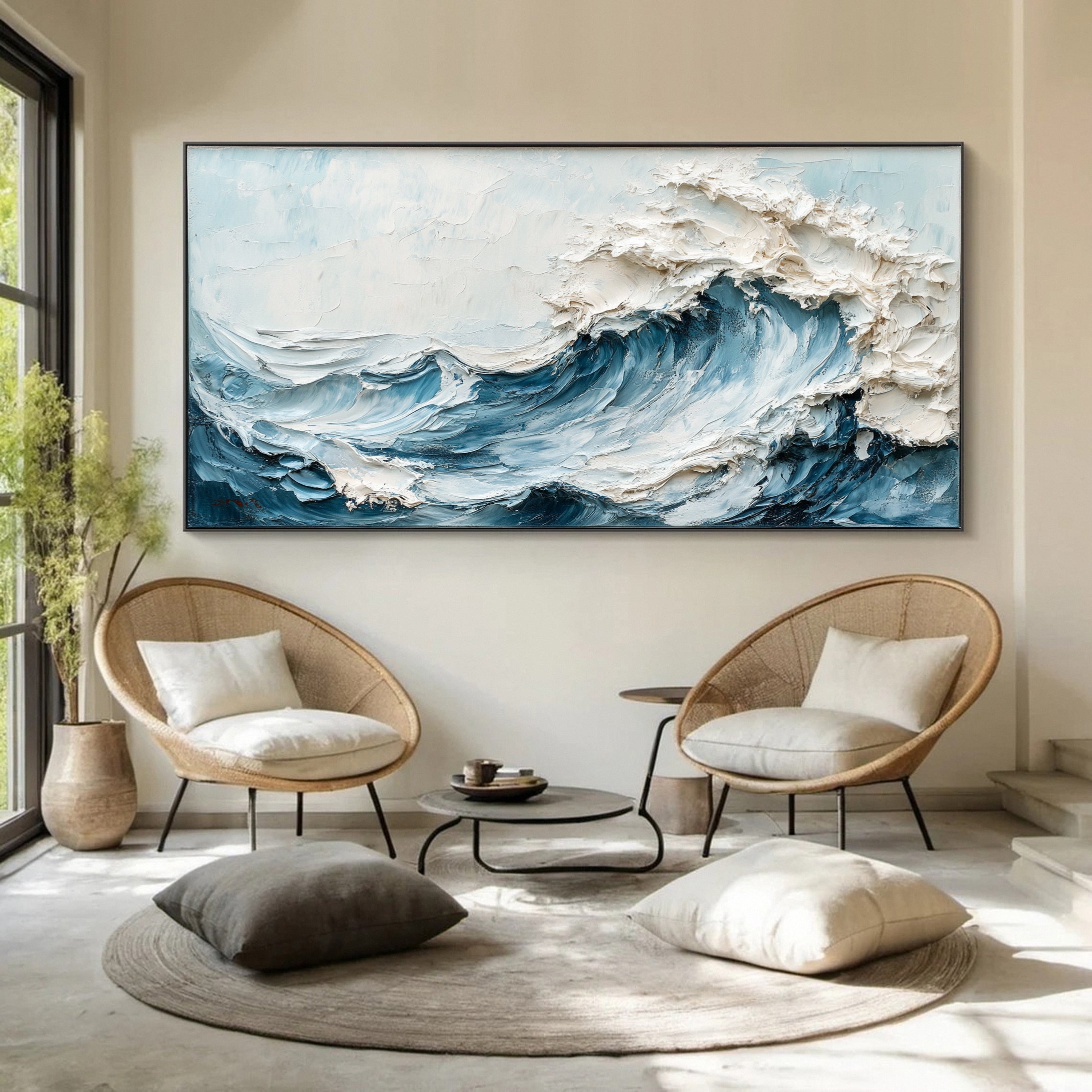 Chic Ocean-Inspired Canvas Art for Stylish Homes #OP021