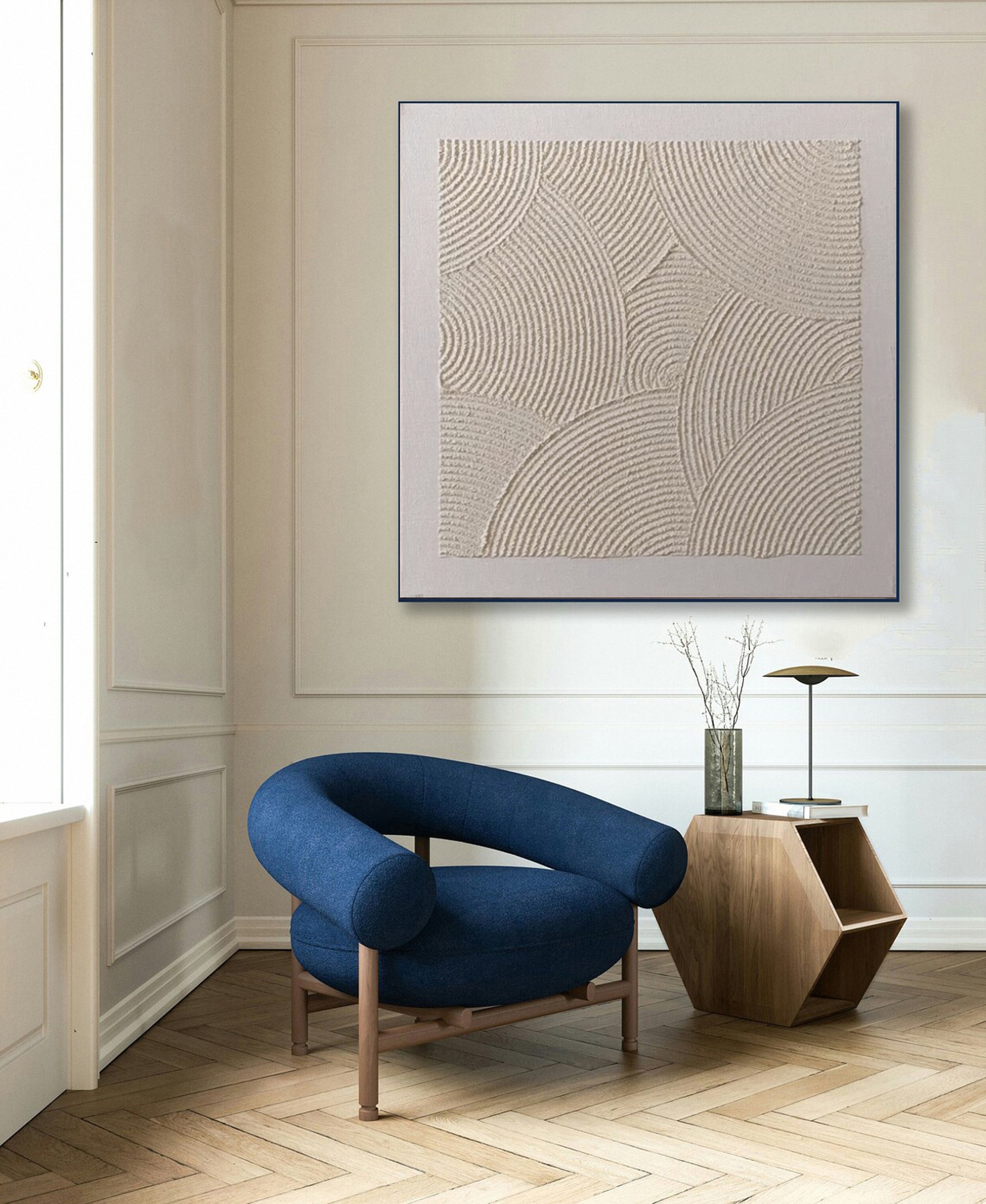 Organic Echoes: Neutral Composition with Imperfect Arcing Forms #MM597