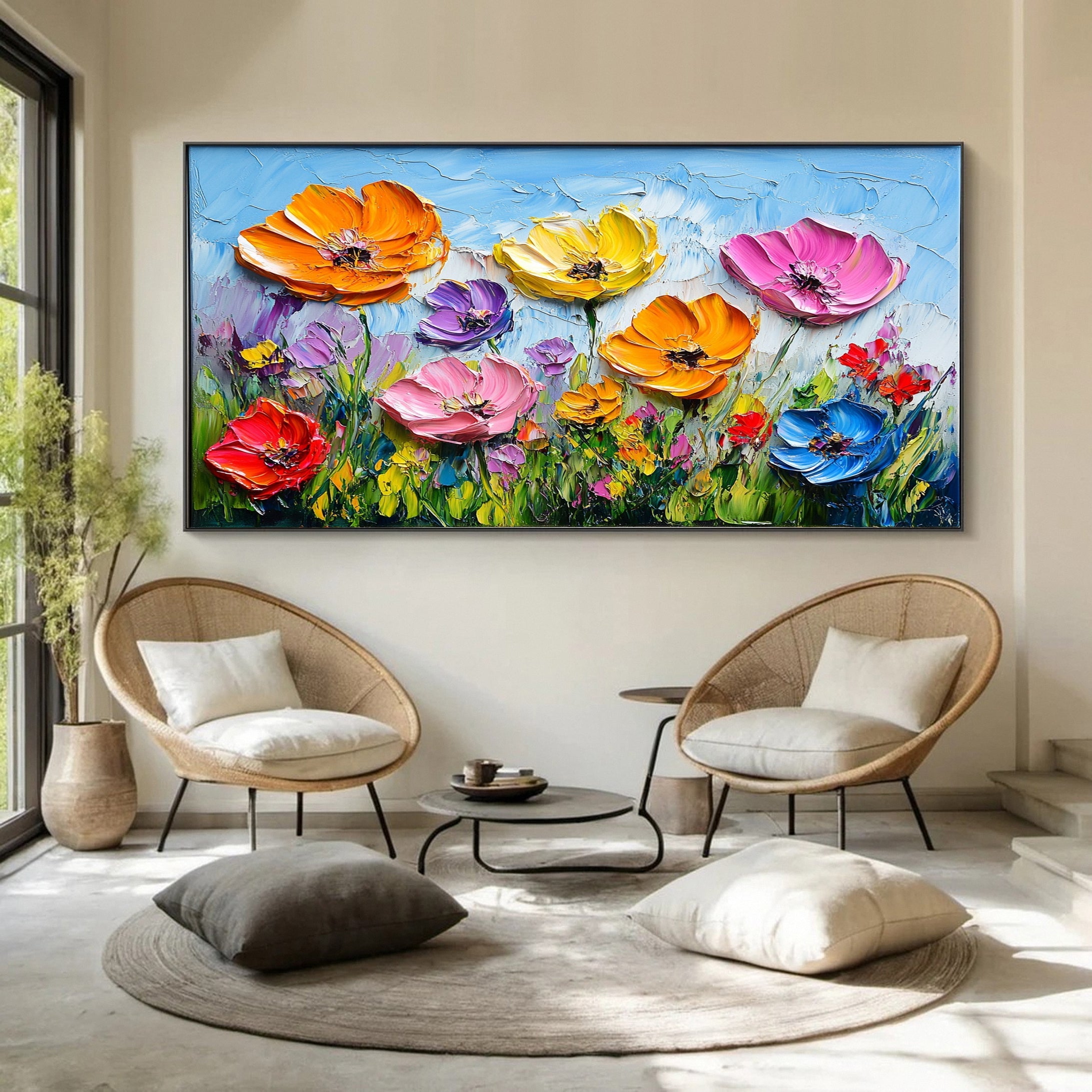 Colorful Textured Flower Landscape for Modern Homes