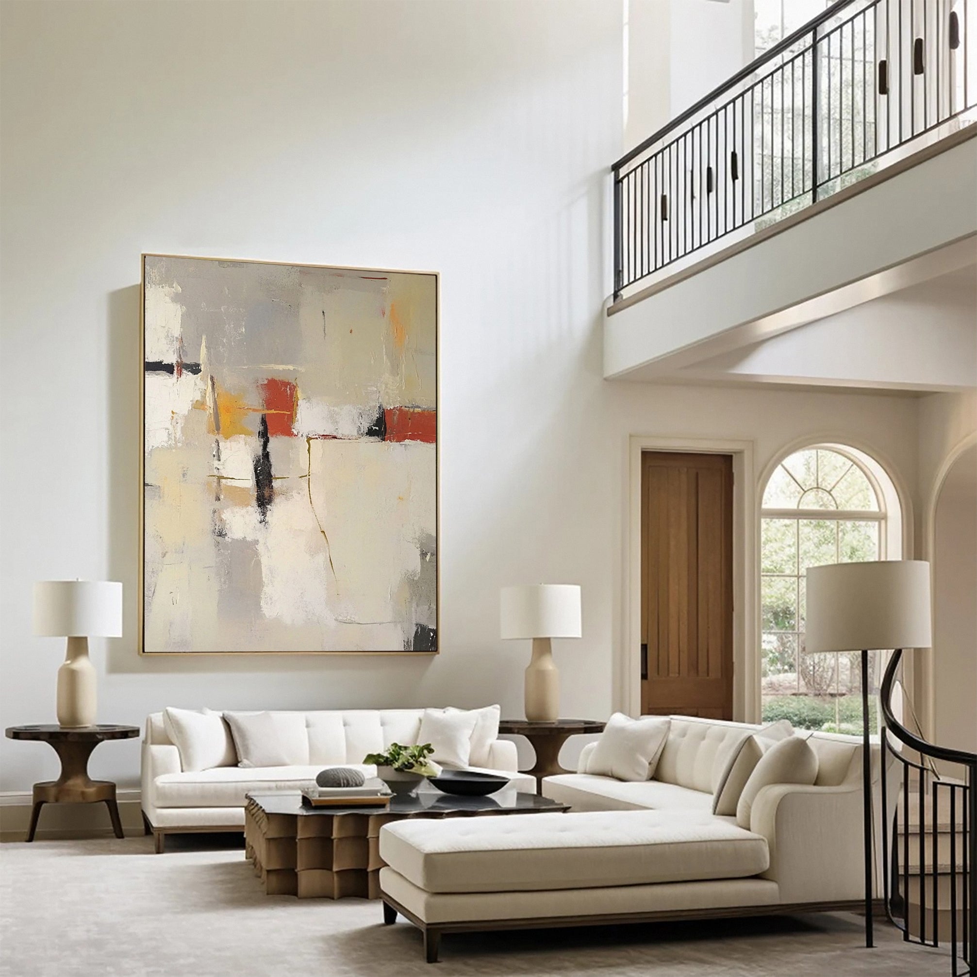 Contemporary Abstract Art Warm Tones Painting for Home Decor #MC024