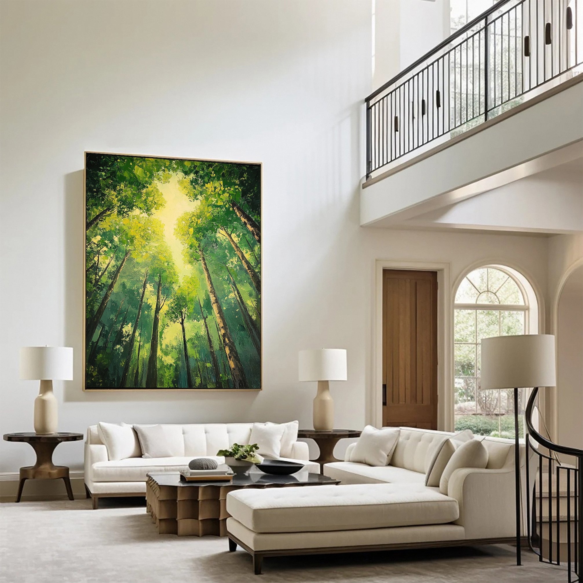 Serene Forest Landscape Painting for Contemporary Home Design #TP039