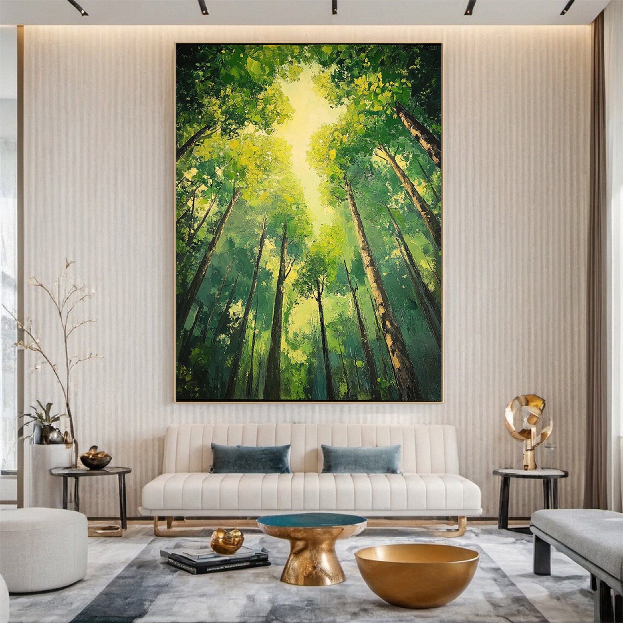 Serene Forest Landscape Painting for Contemporary Home Design #TP039