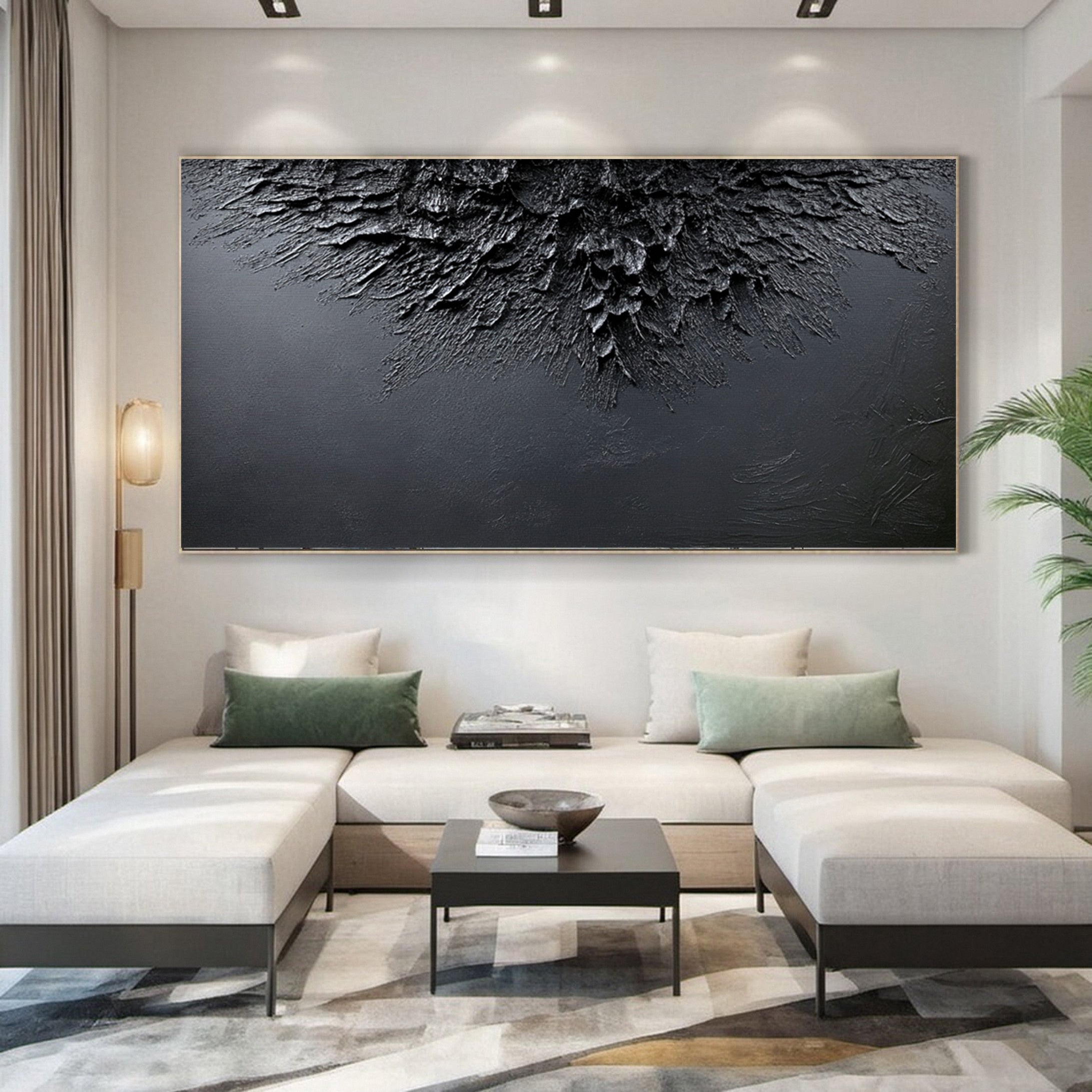 Luxurious Black Texture Artwork for Modern Home #MM114