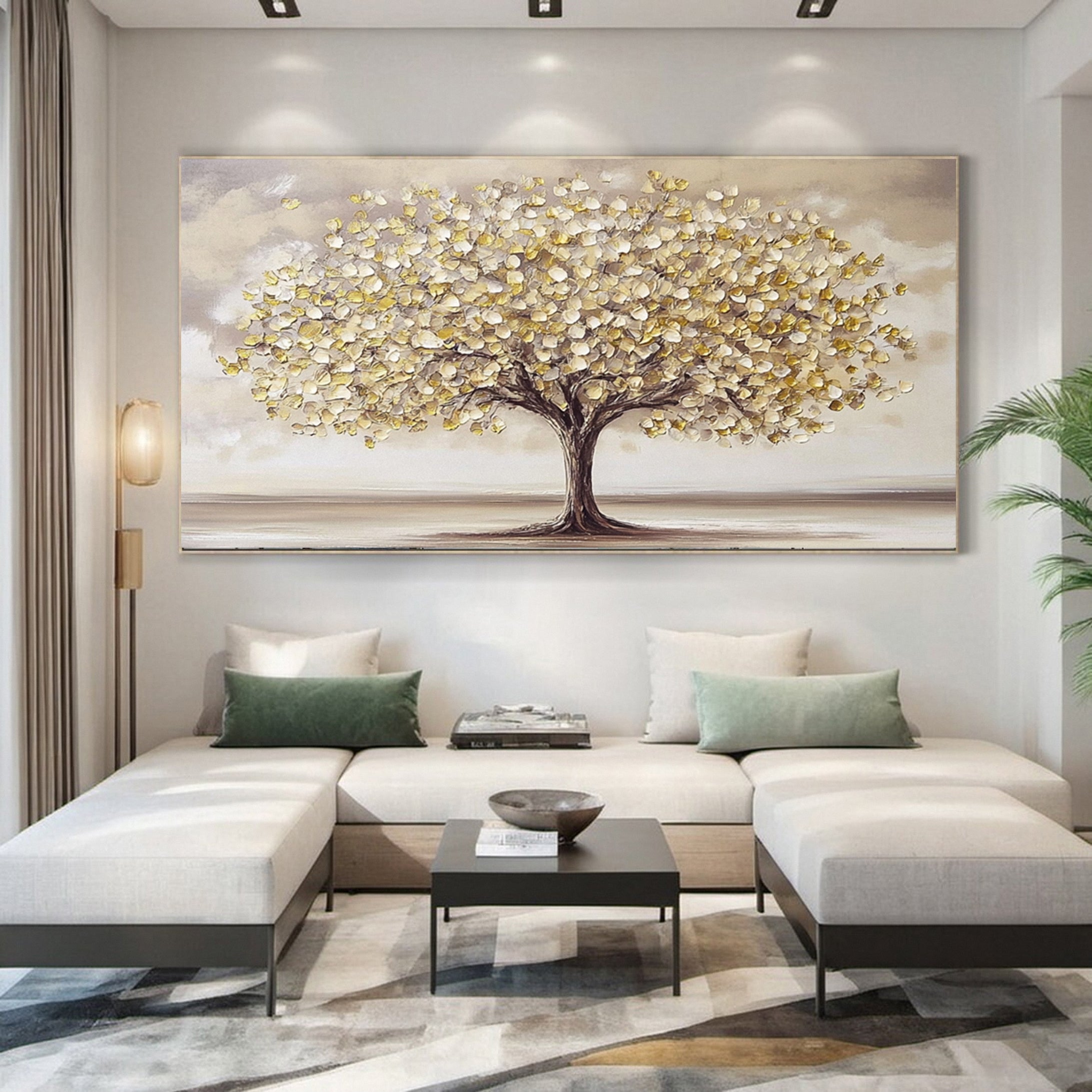 Luxurious Golden Tree Artwork