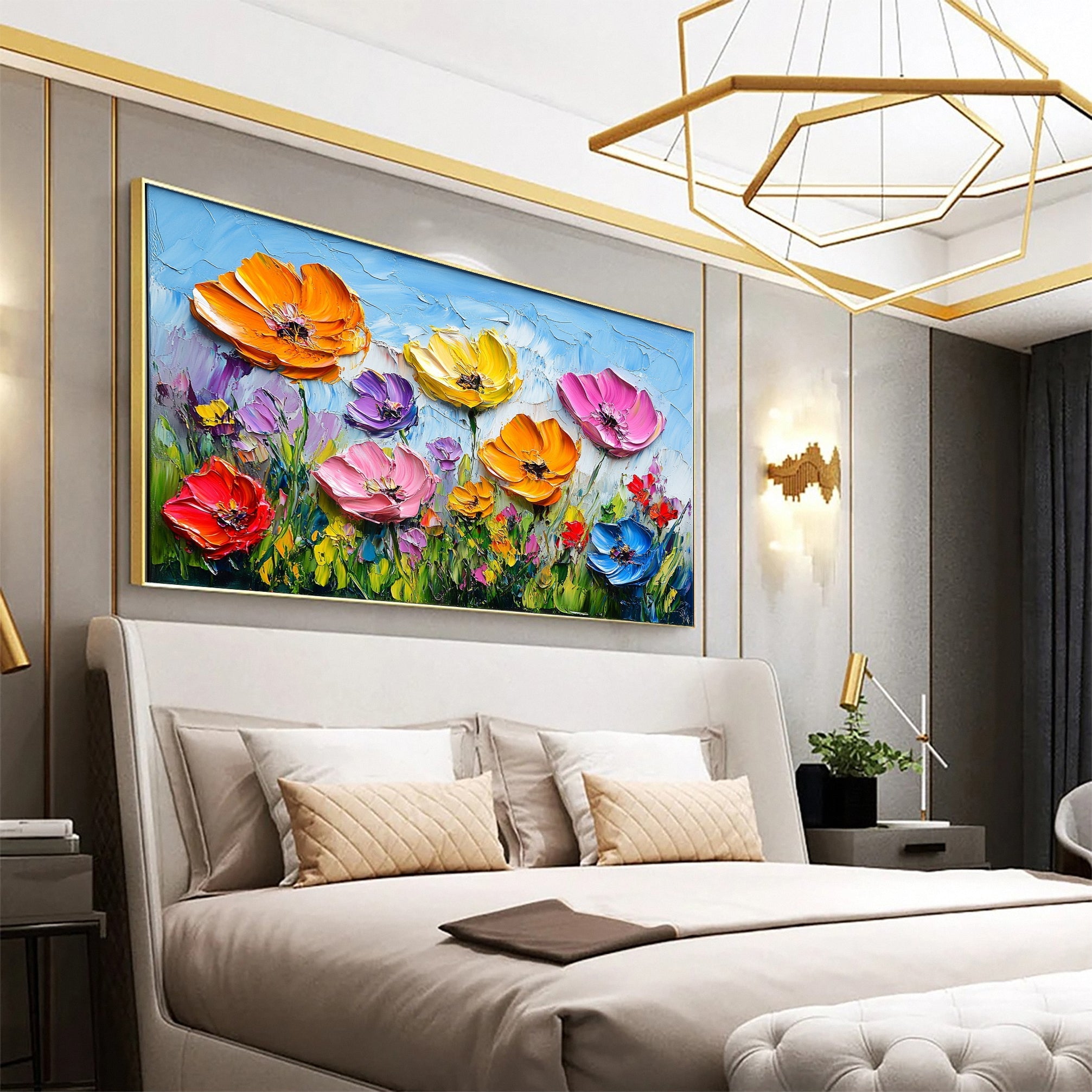 Colorful Textured Flower Landscape for Modern Homes #FB025