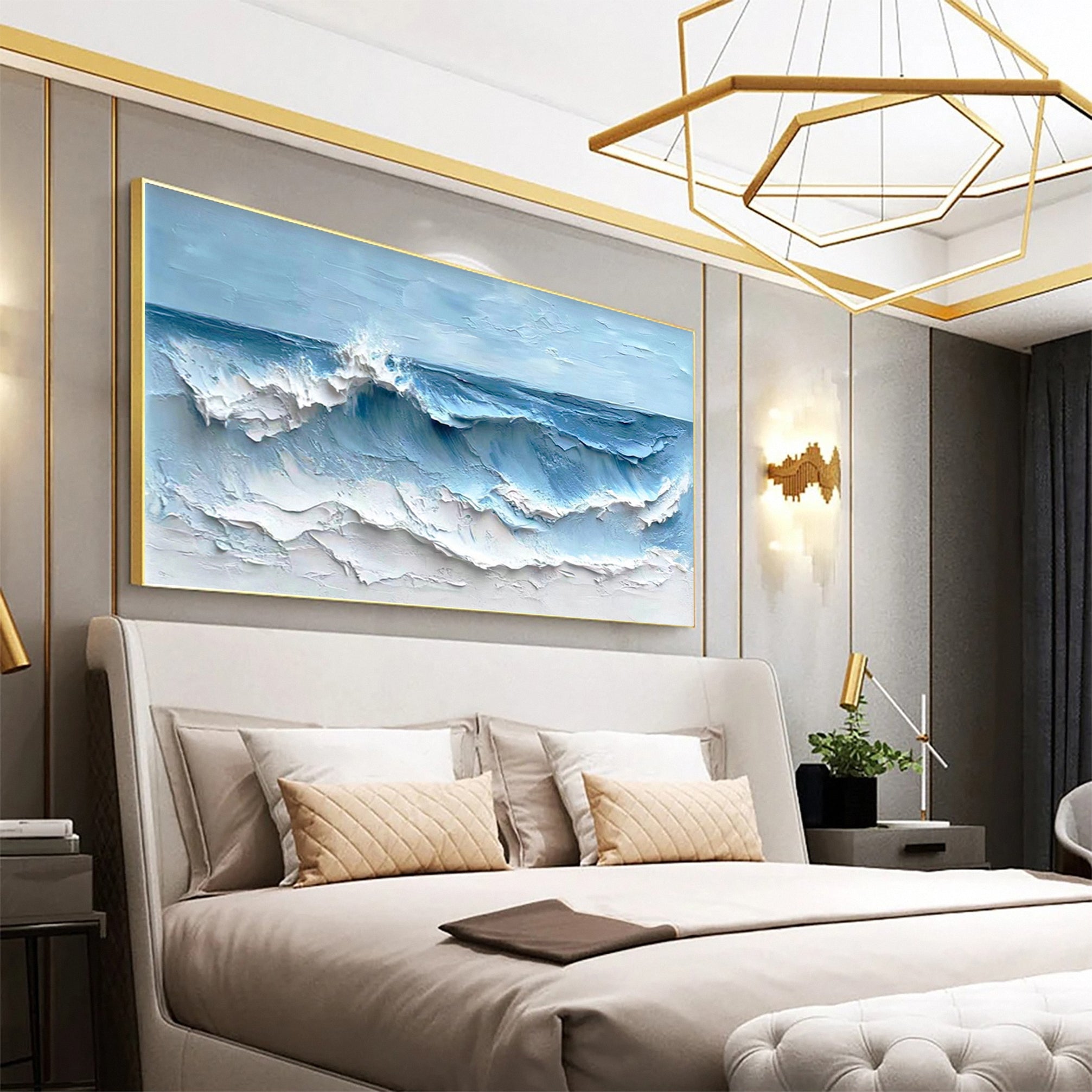 Dynamic Sea Wave Art for Contemporary Living Spaces #OP014