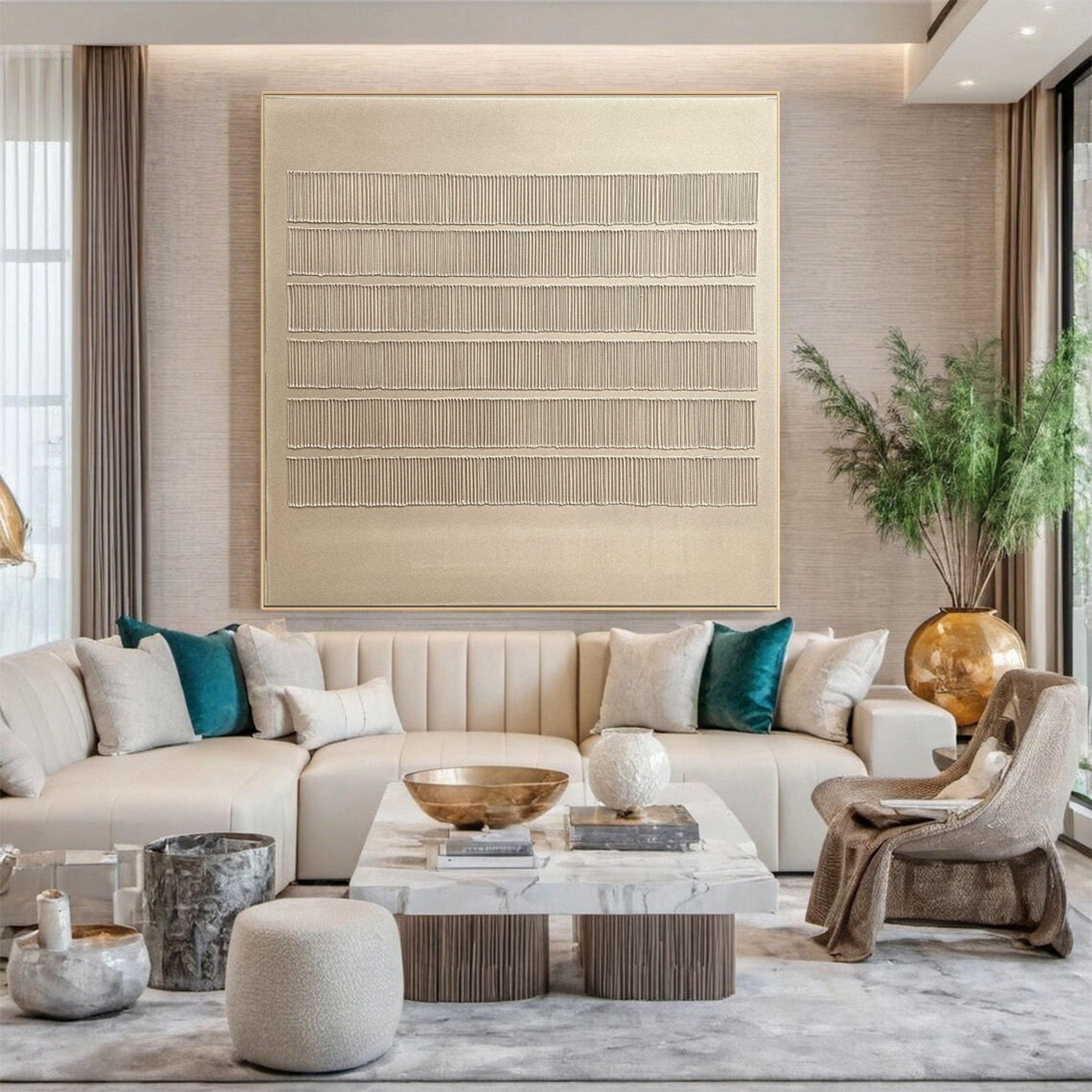 Wabi Sabi Textured Wall Art for Modern Living Rooms #MM136