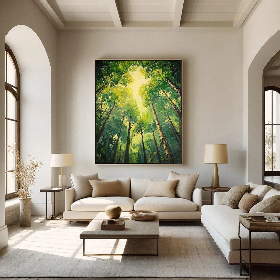 Serene Forest Landscape Painting for Contemporary Home Design #TP039