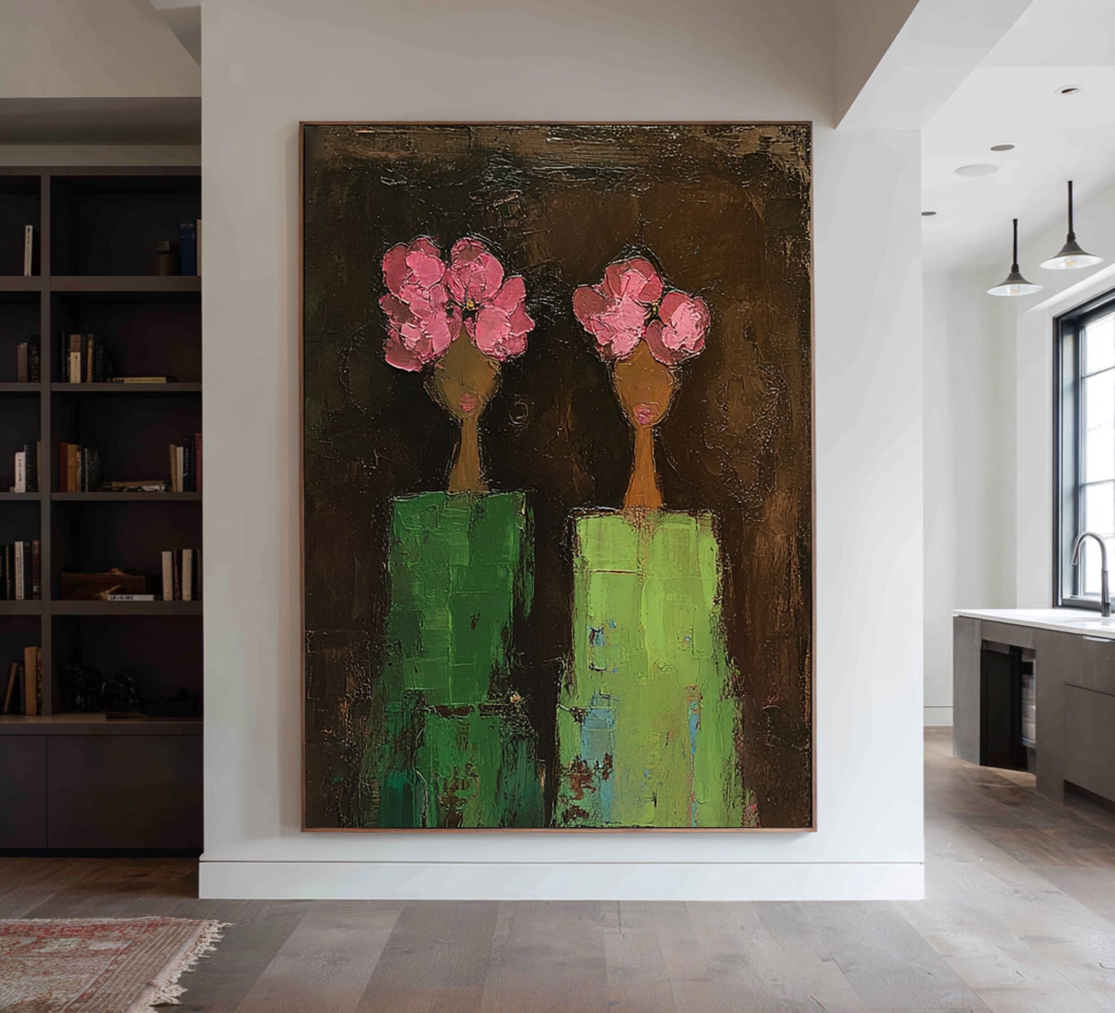 Modern Abstract Figurative Wall Art - Canvas Painting | KelorArt