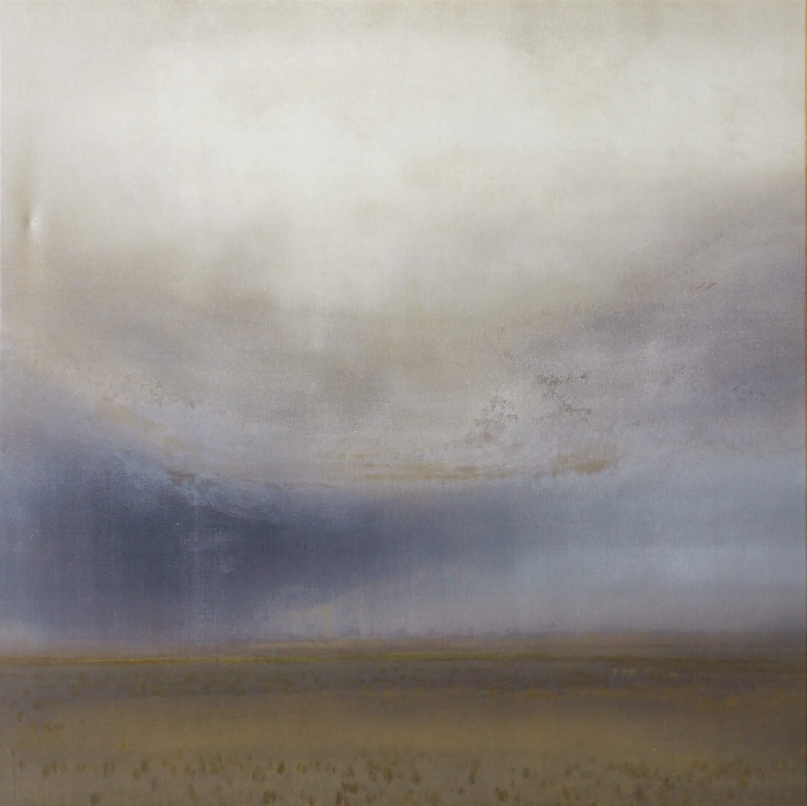 Misty Landscape with Muted Blue Hues, Contemporary Wall Art #MM397