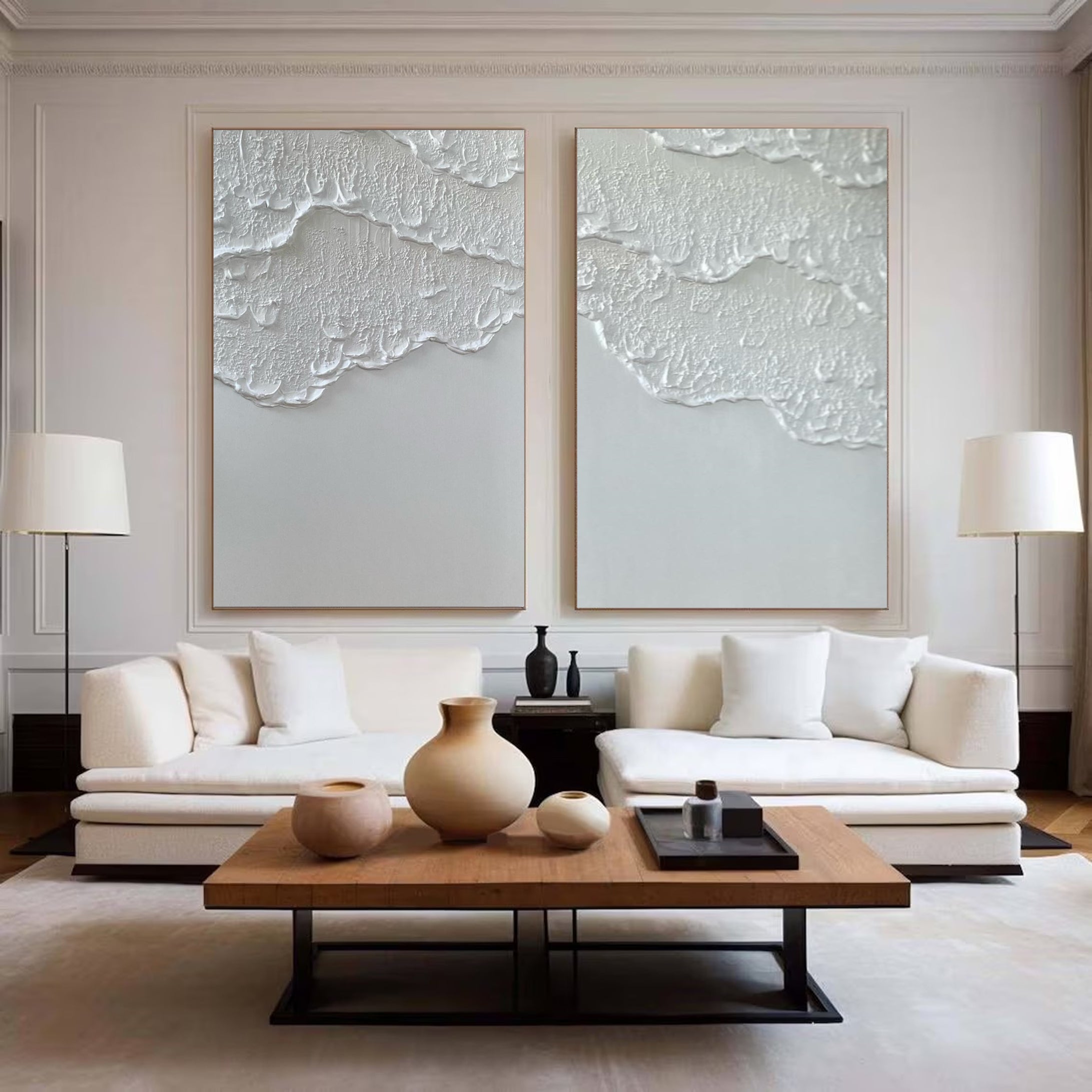 White Ocean Wave Painting For Sale